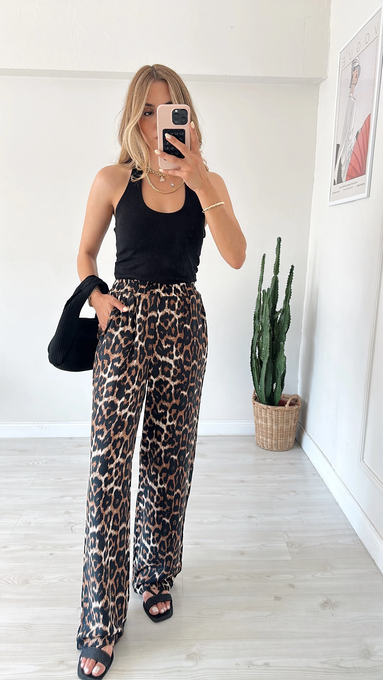 Beli Lastikli Leopar Pantolon