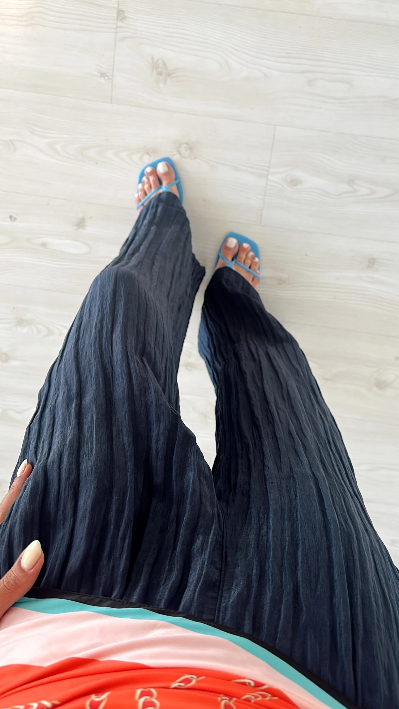 Kırışık Kumaş Relax Pantolon