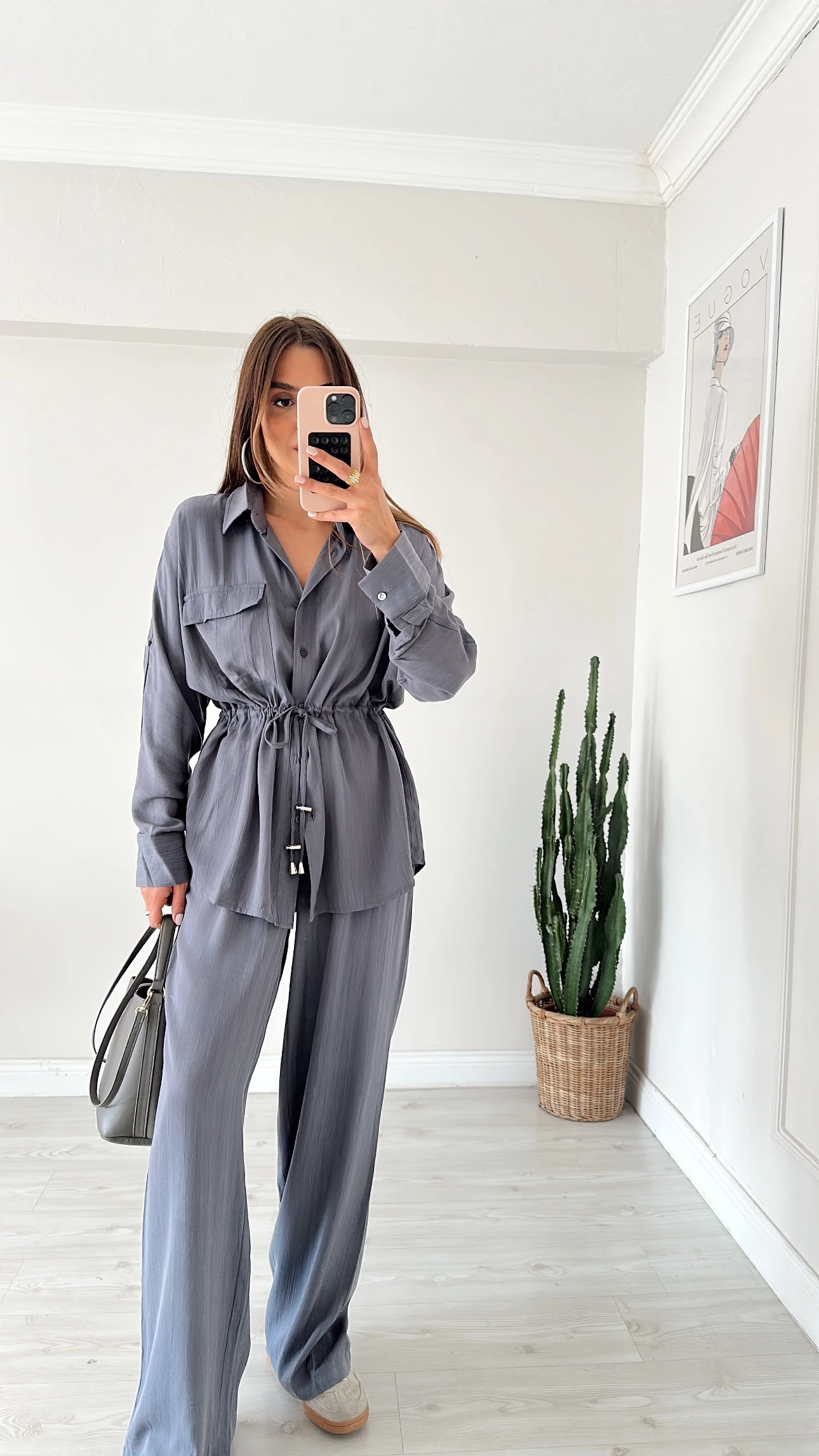 Beli Bağlamalı Takım Füme