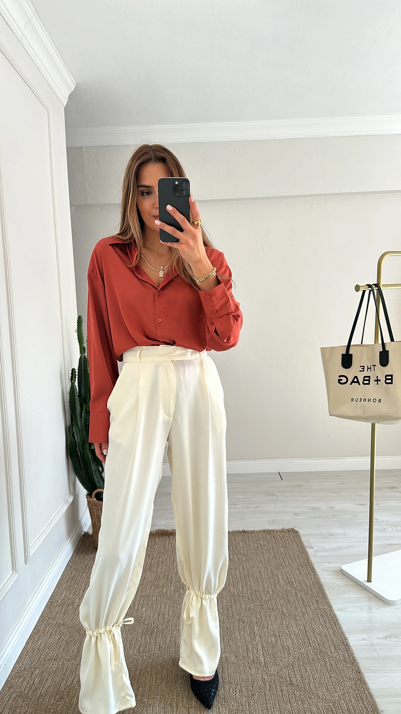 Tasarım Saten Pantolon