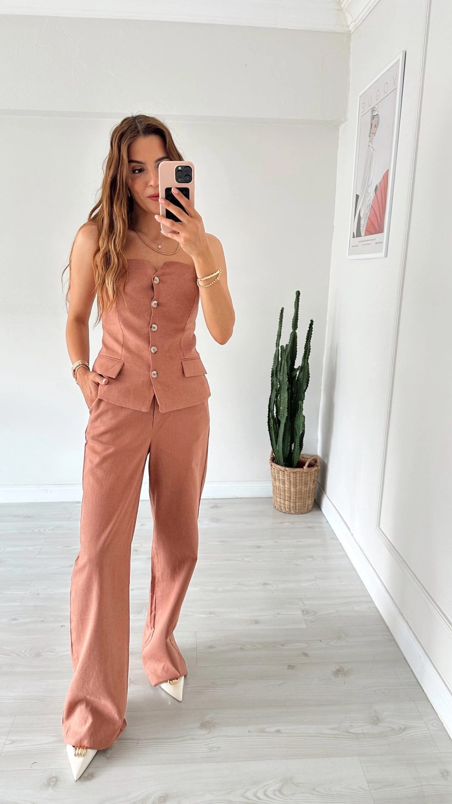 Keten Straplez Bluzlu Takım