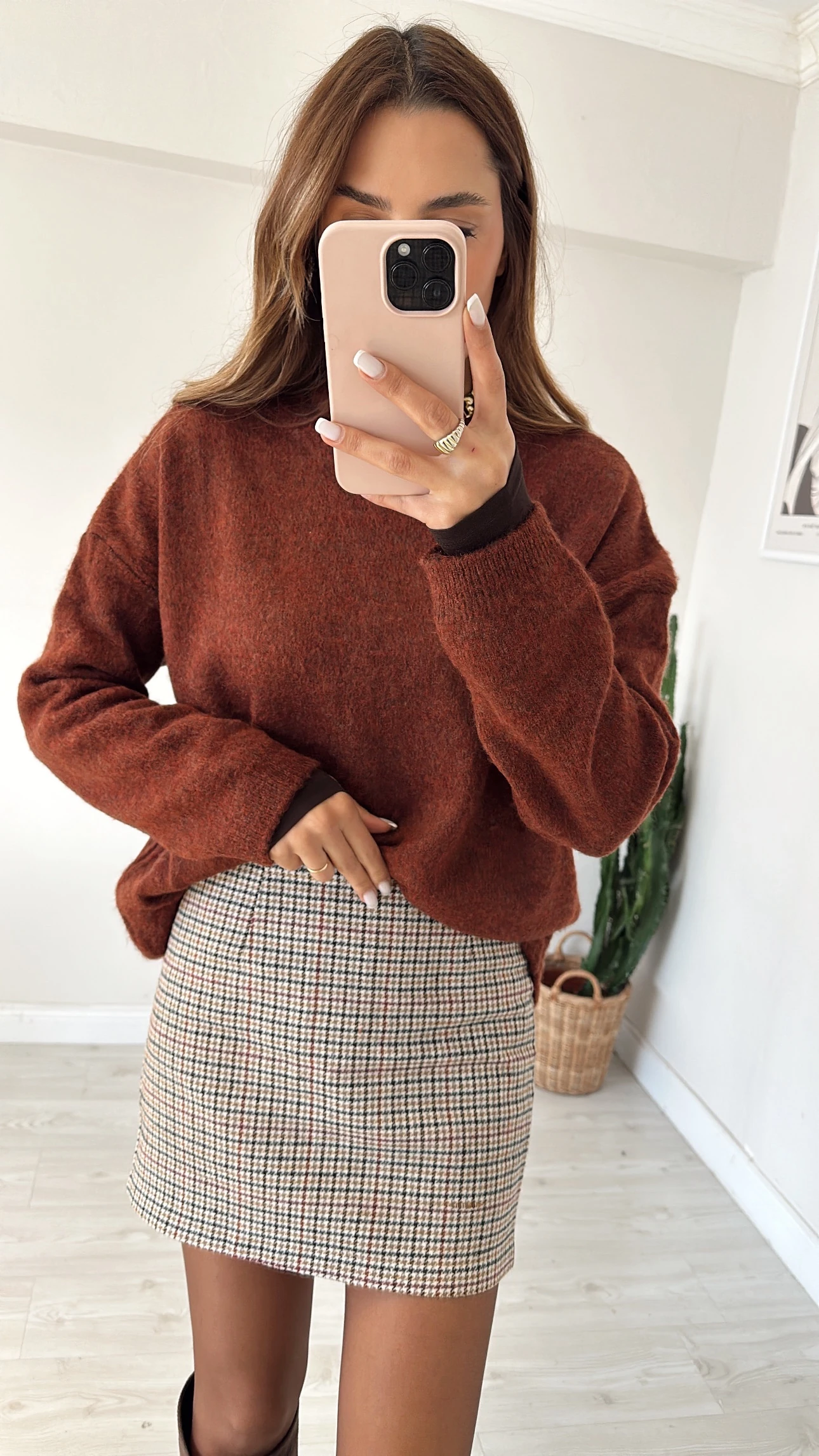 Kazayağı Desen Mini Etek