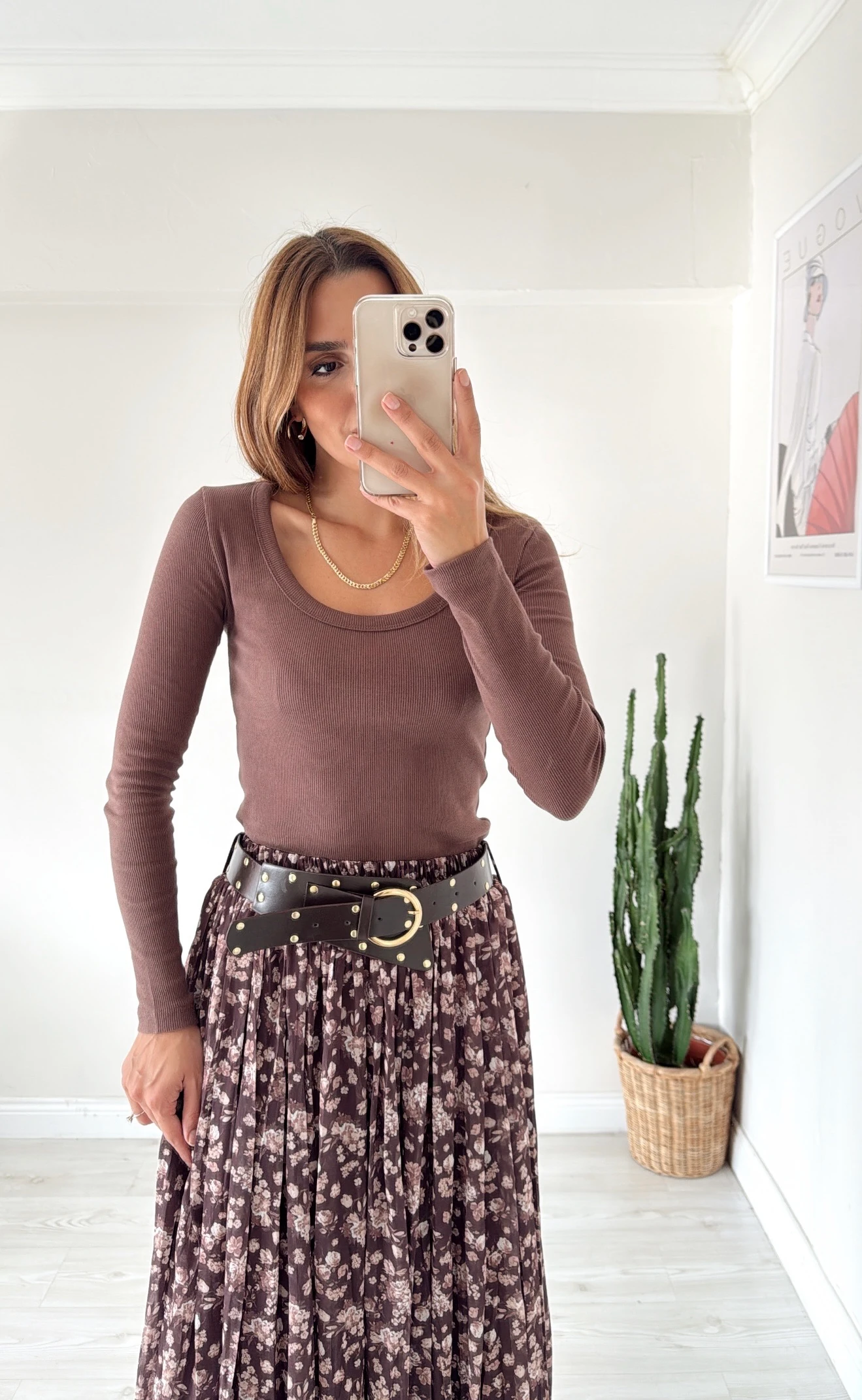 Fitilli Uzun Kol Body Kahve