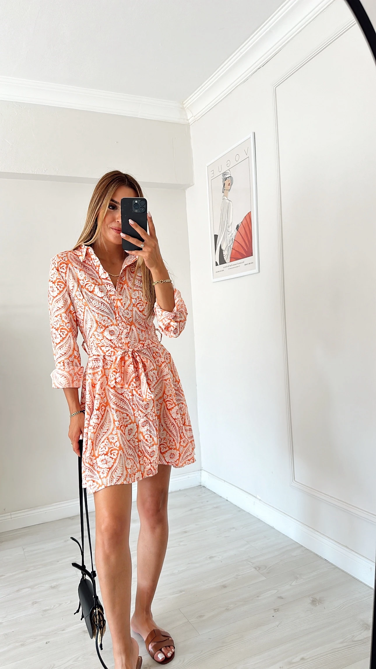 Desenli Gömlek Elbise