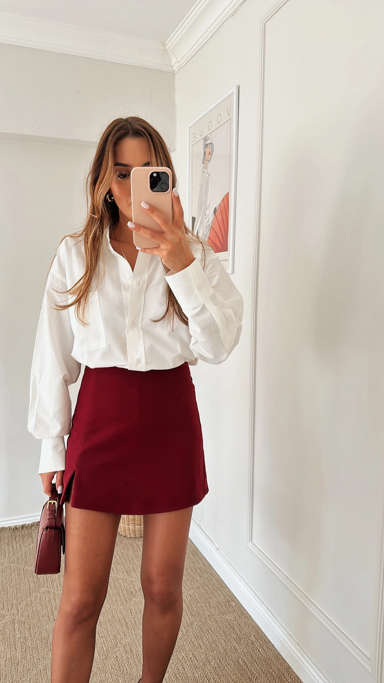 Orj Marka Şort Etek Bordo