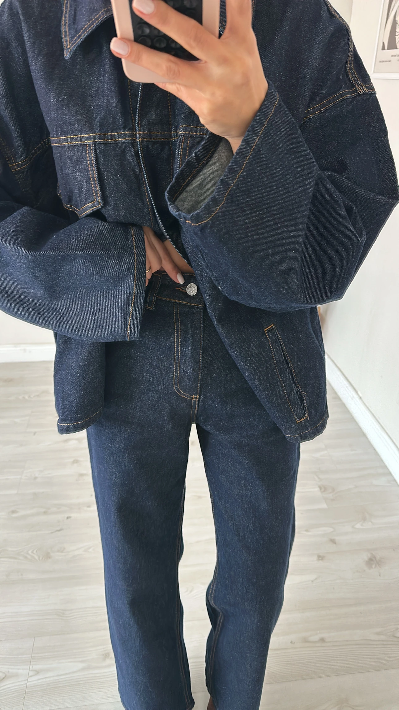 Oversıze Ceketli Denim Takım