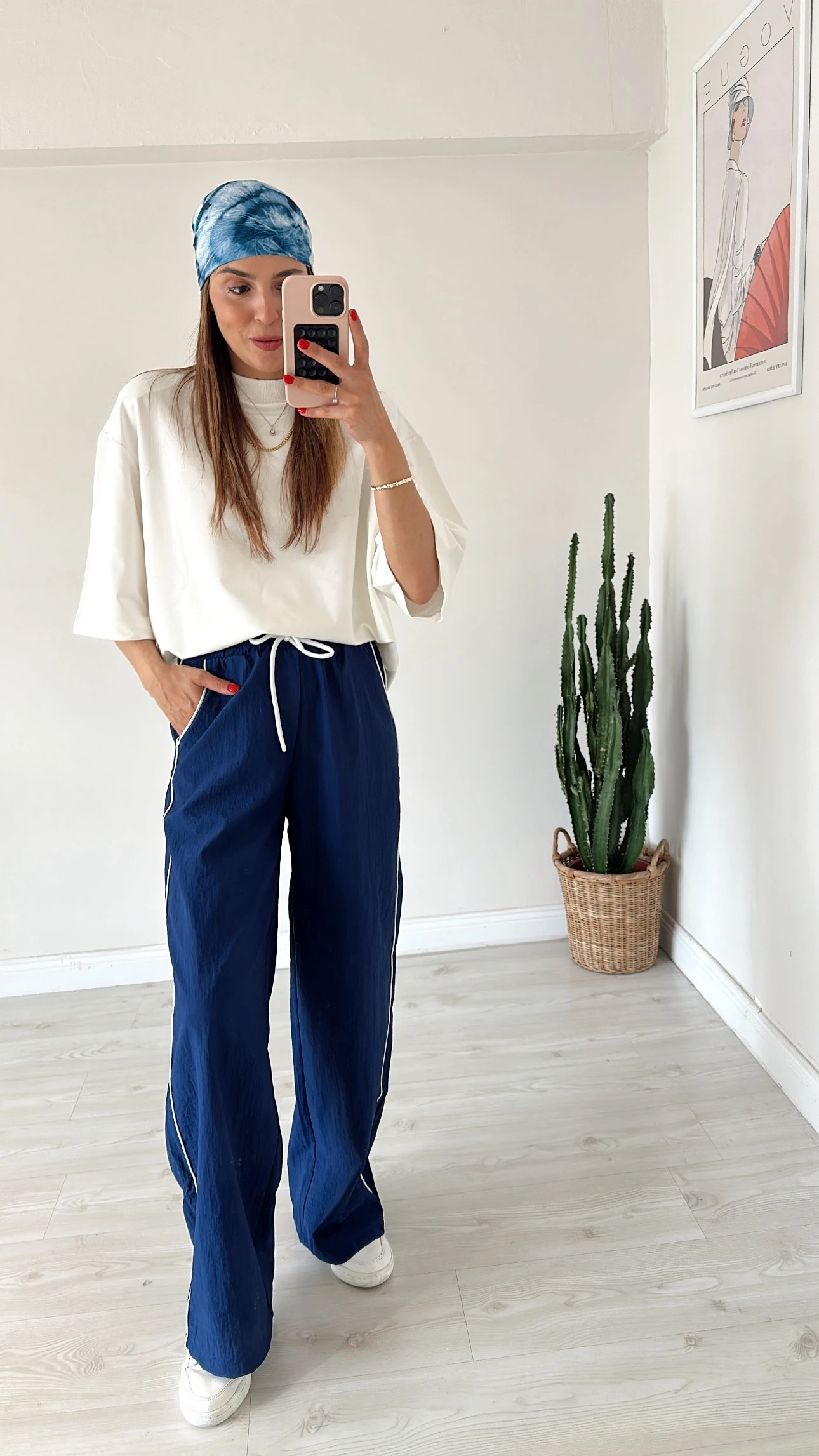 Beli Bağlamalı Paraşüt Pantolon Lacivert