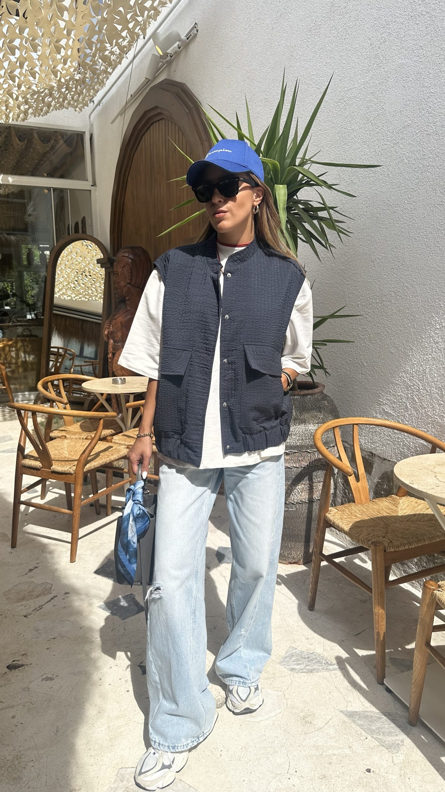 Kapitone Yelek Lacivert