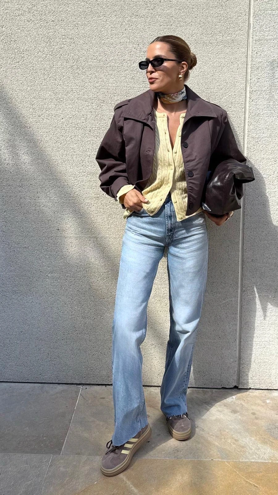 Pileli Bomber Ceket Kahve