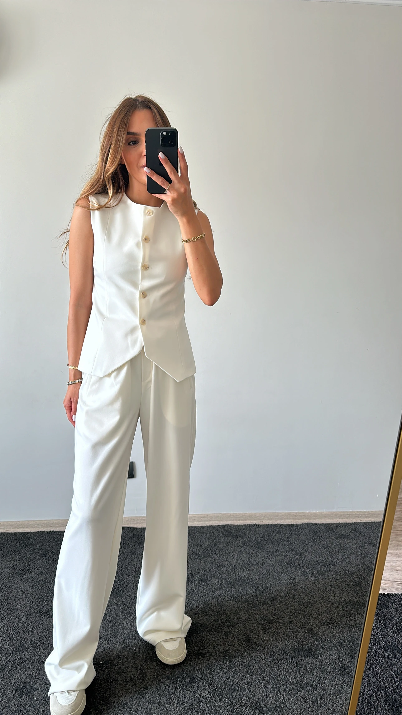 Beli Lastikli Pantolon Ekru