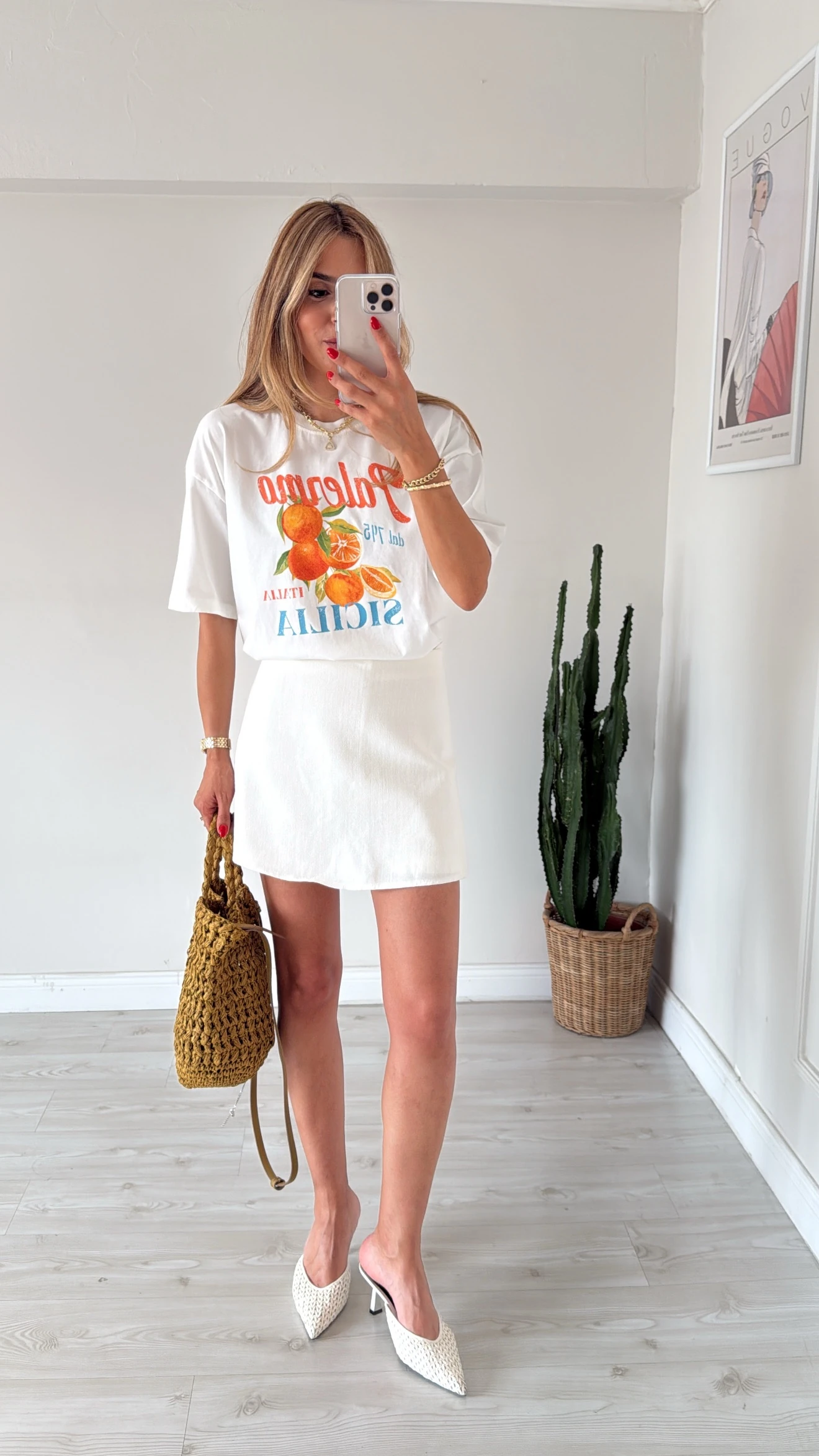 Keten Şort Etek Ekru