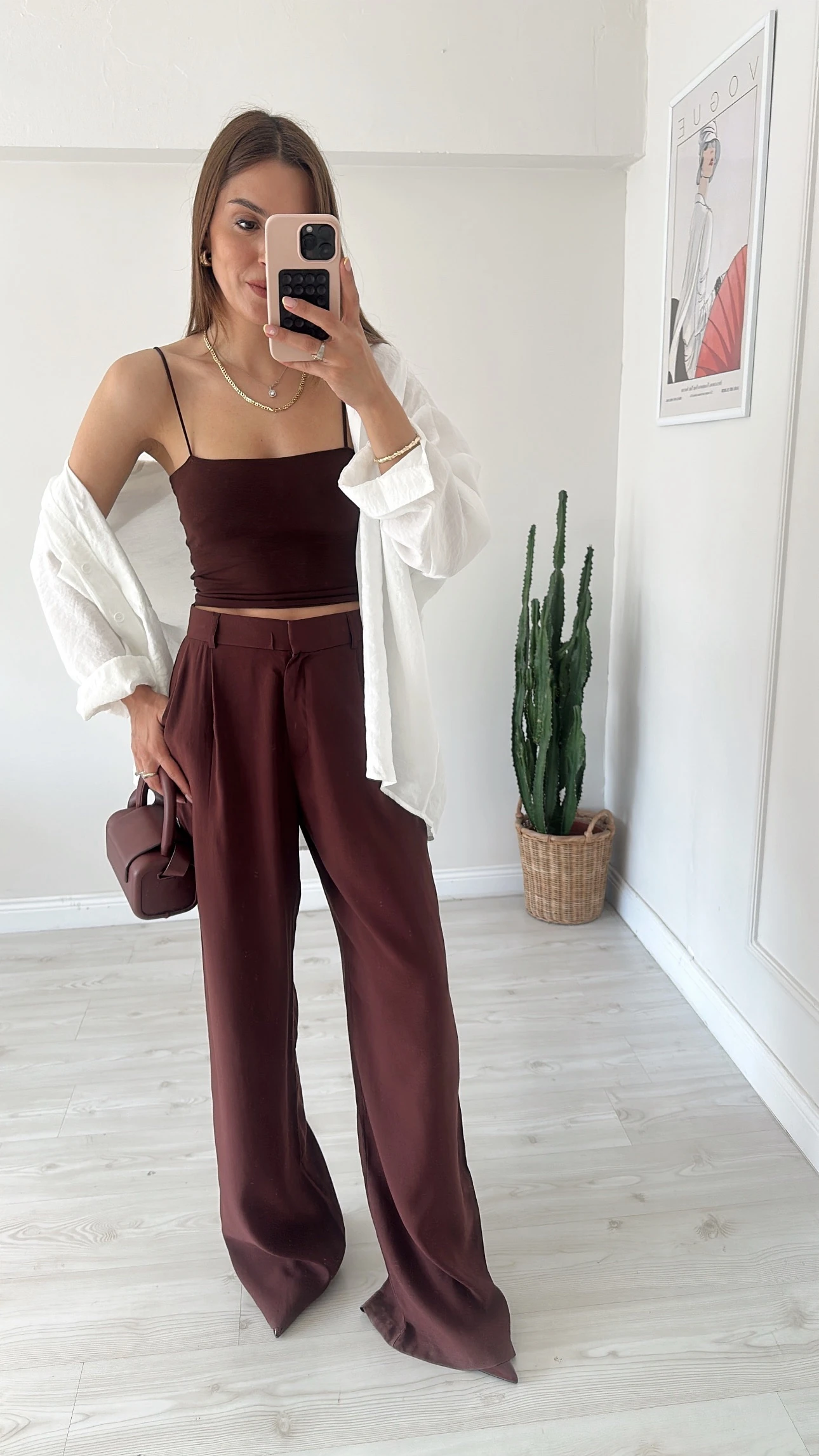 Koyu Kahve Palazzo Pantolon