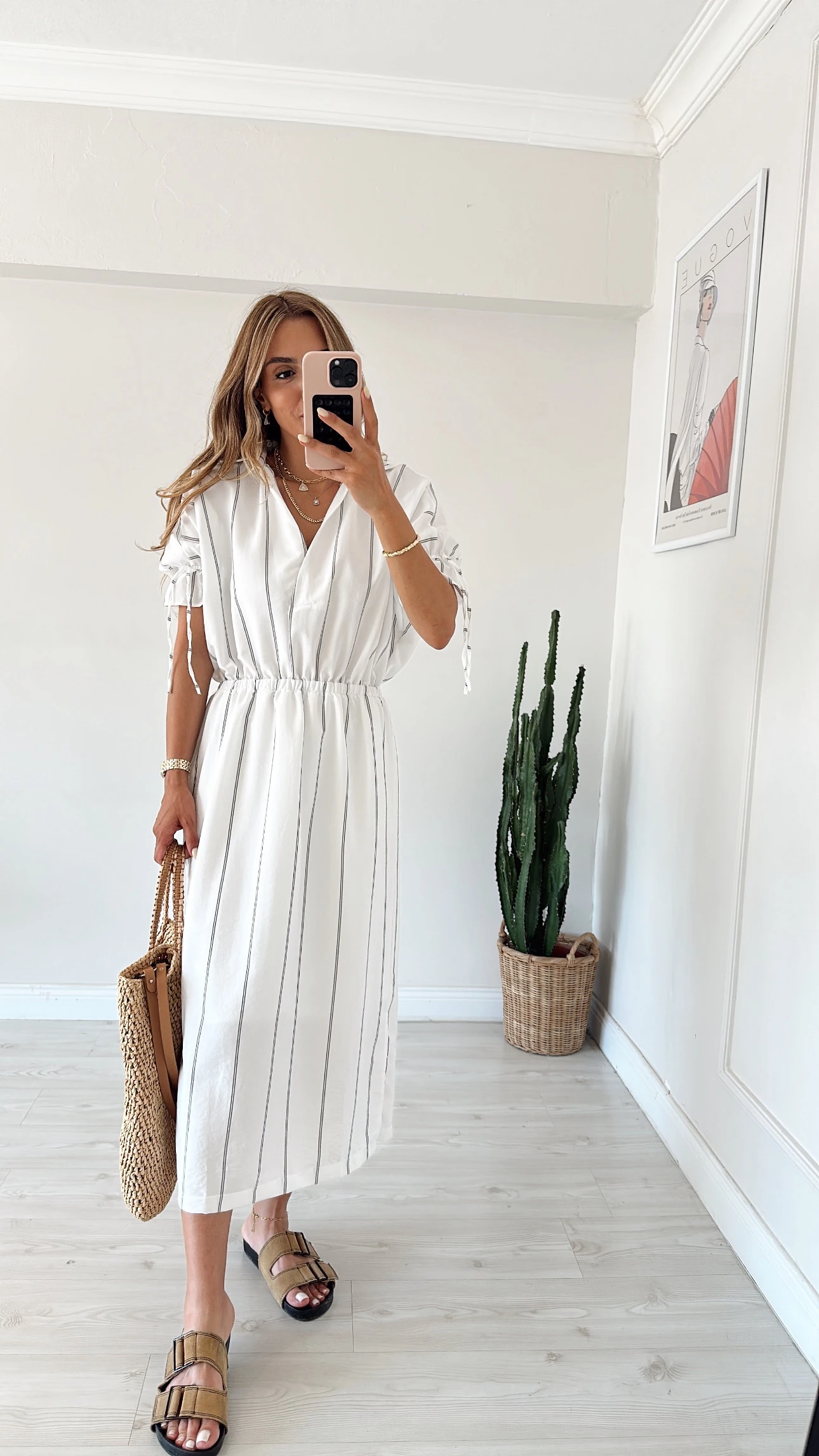 Beli Lastikli Midi Elbise