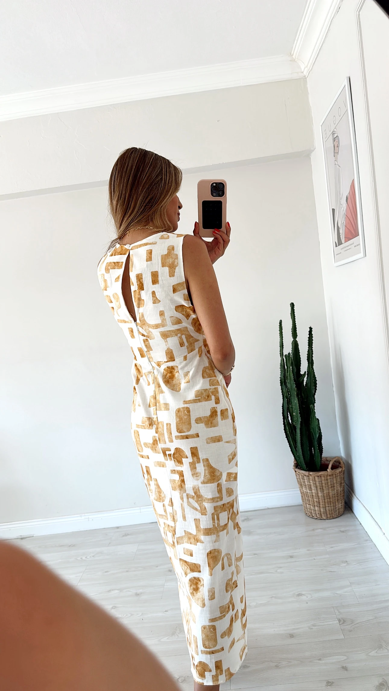 Desenli Drapeli Elbise