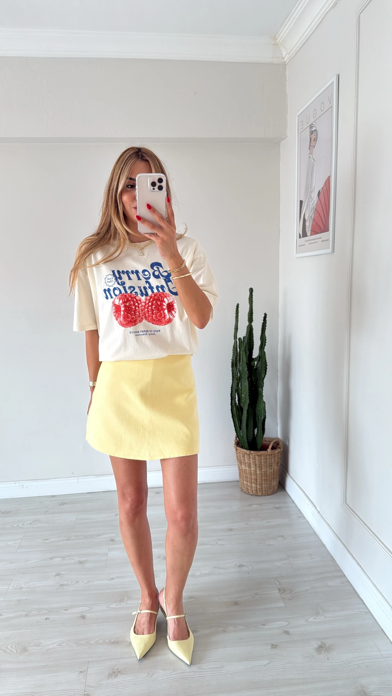 Yazı Baskılı Ekru Tshırt