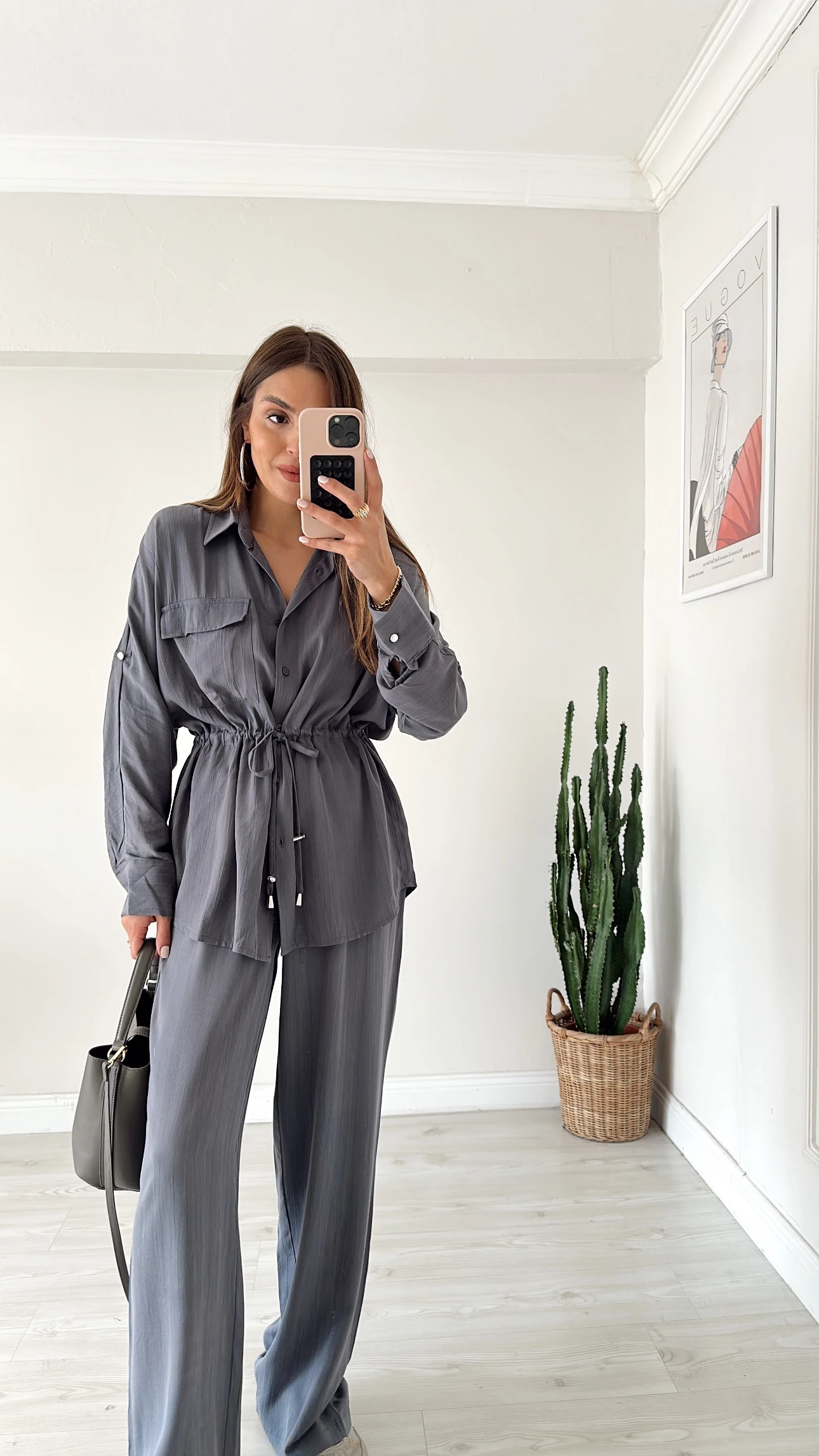 Beli Bağlamalı Takım Füme