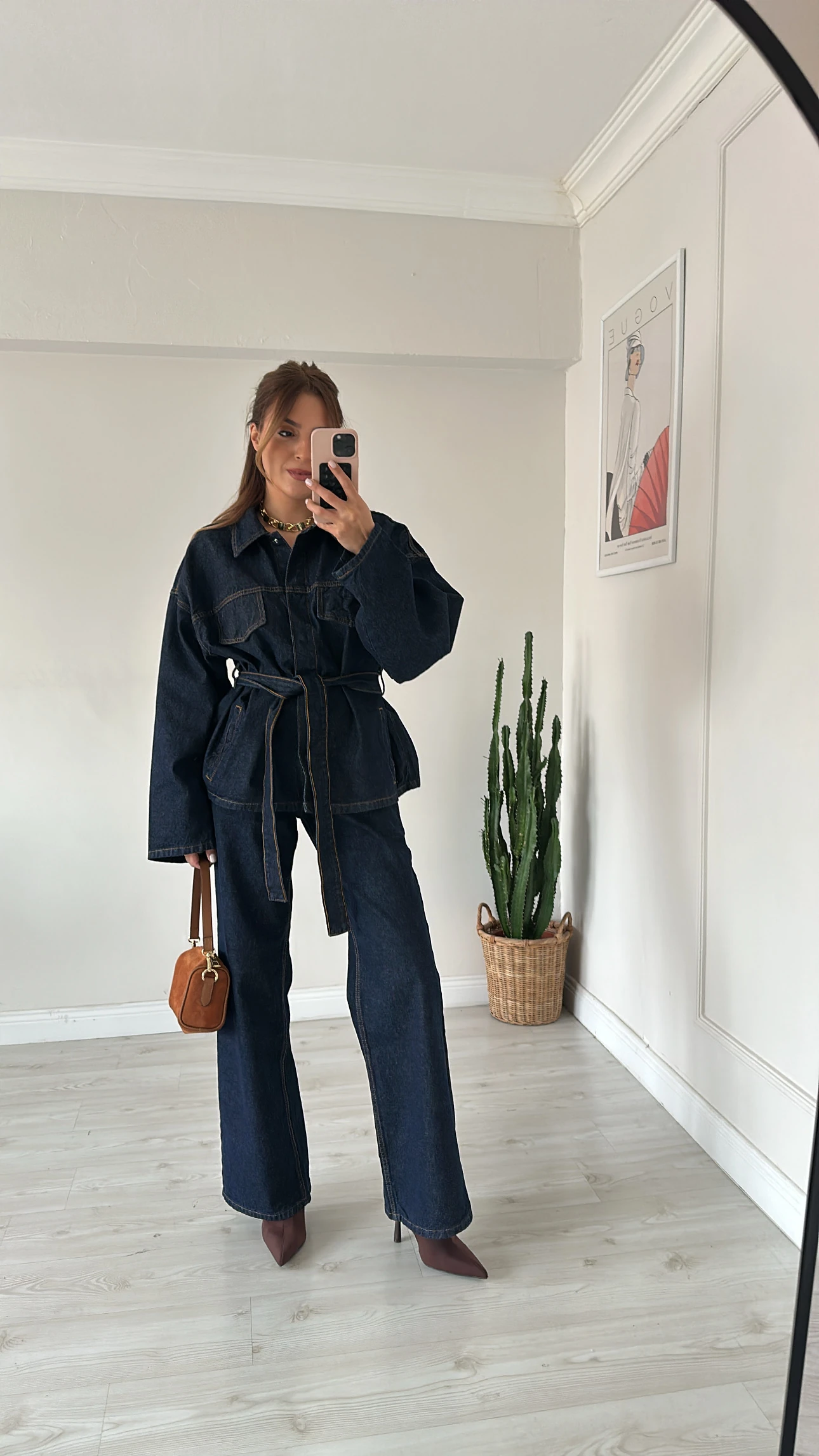 Oversıze Ceketli Denim Takım