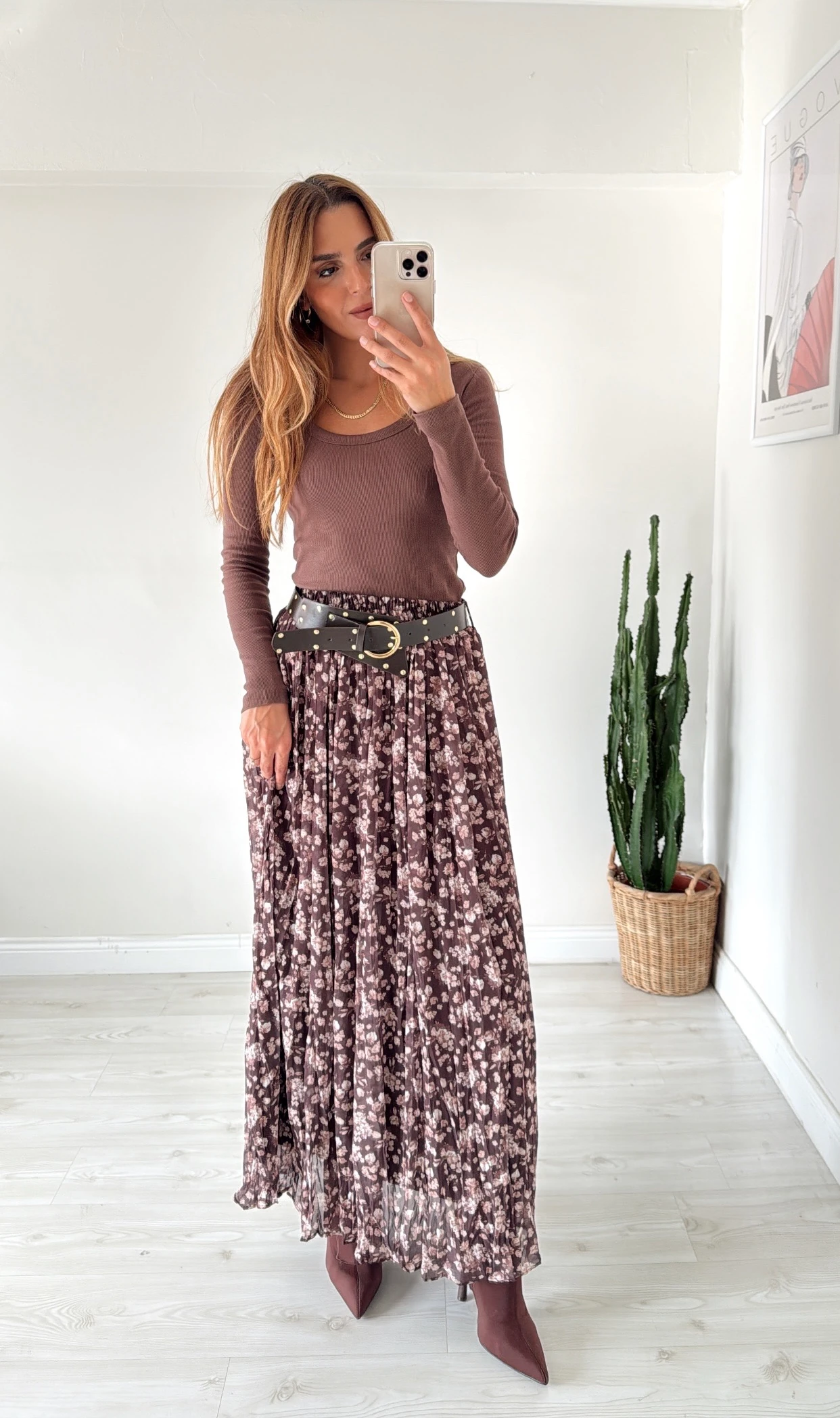 Fitilli Uzun Kol Body Kahve