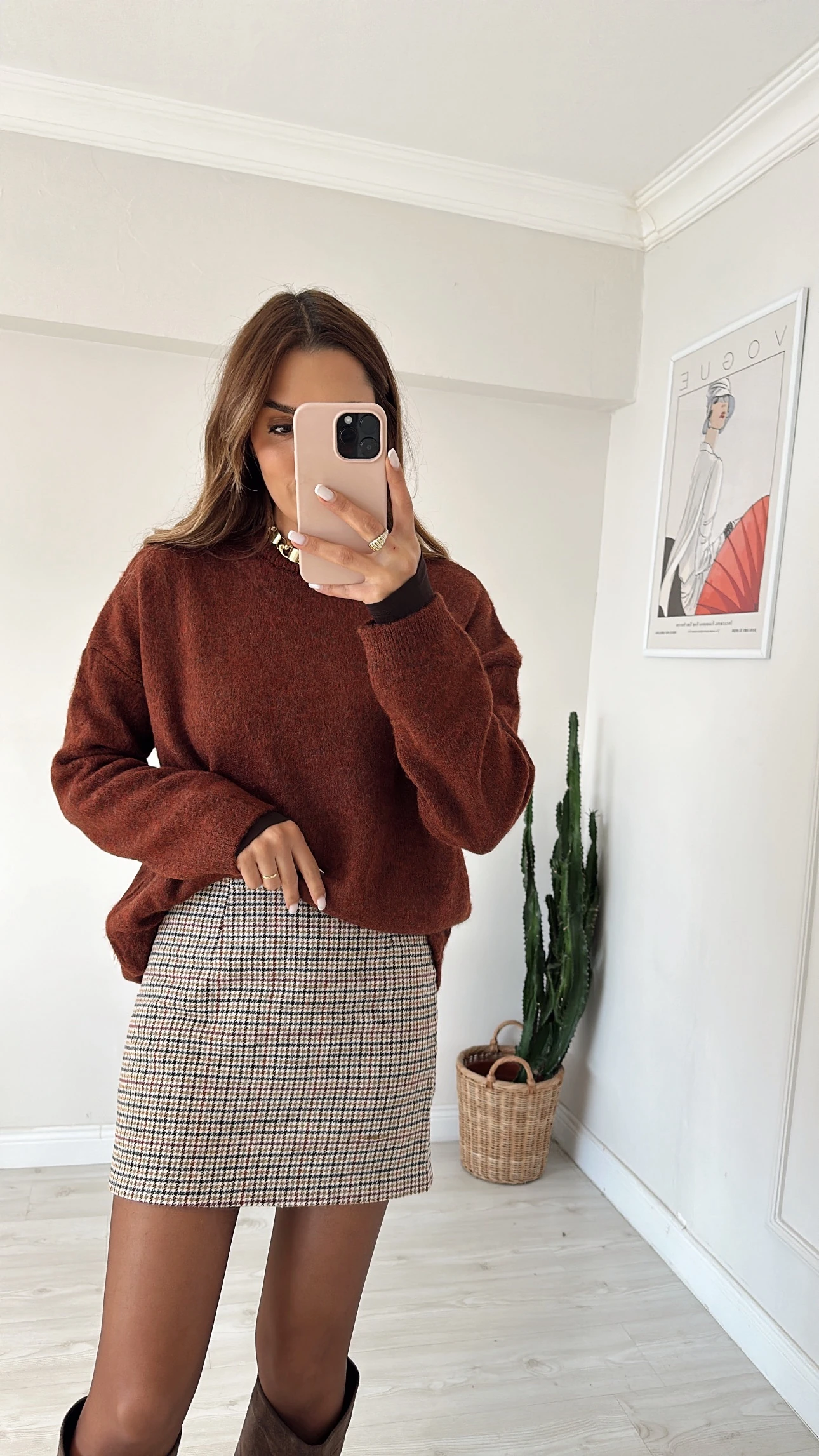 Kazayağı Desen Mini Etek