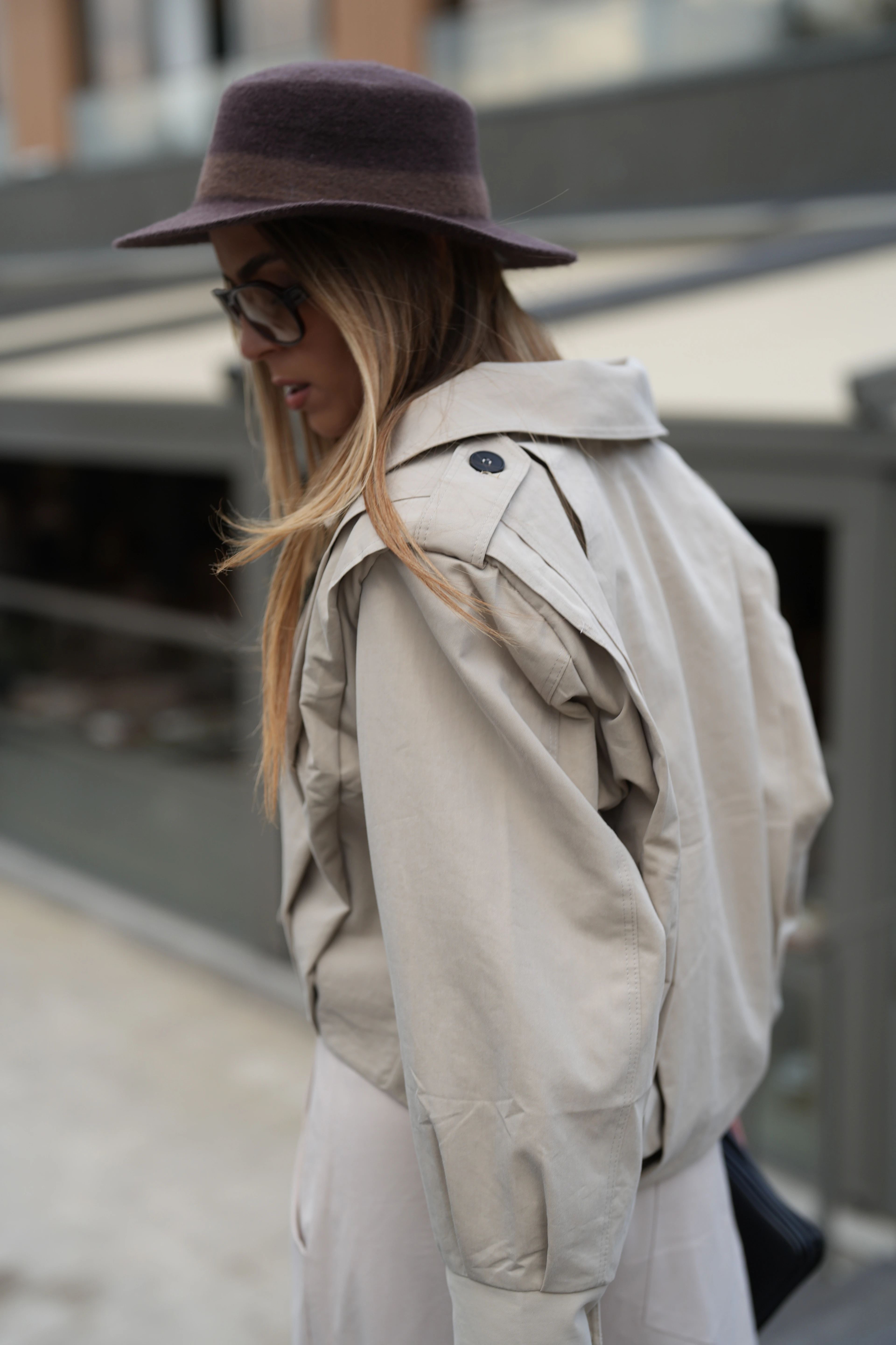 Pileli Bomber Ceket Taş