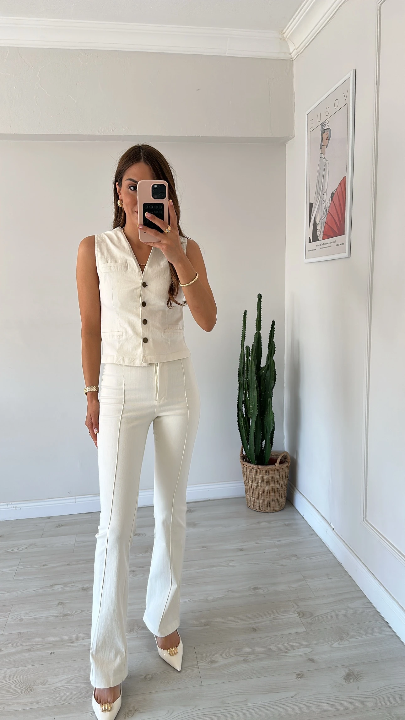 Likralı Yelek Pantolon Takım