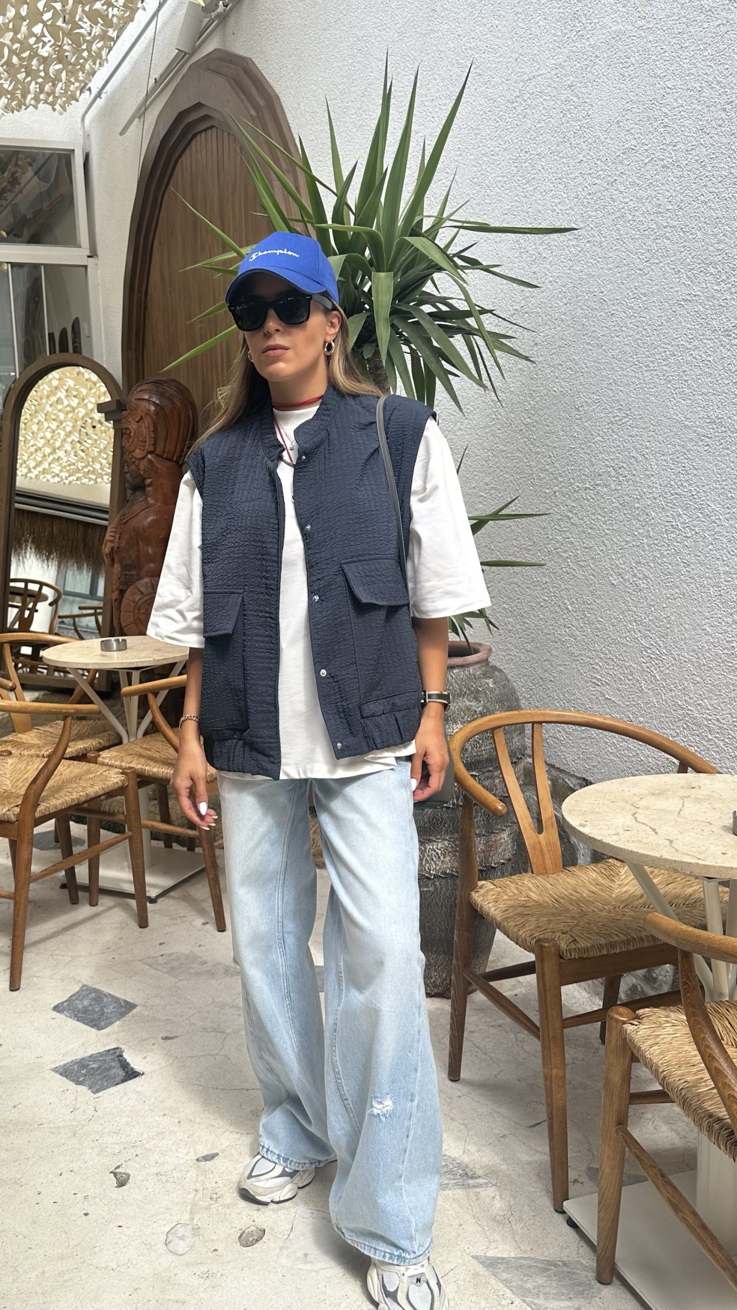 Kapitone Yelek Lacivert