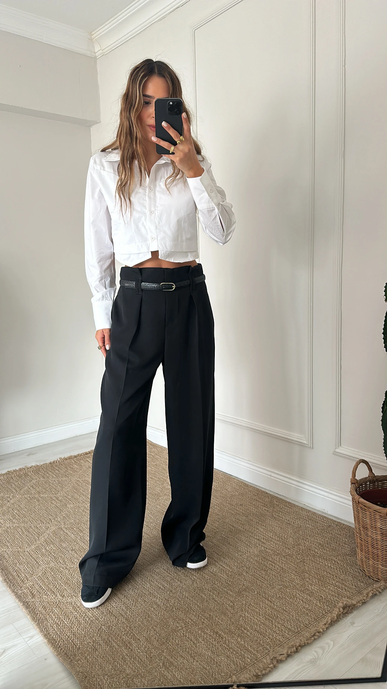 Kemerli Bel Detaylı Palazzo