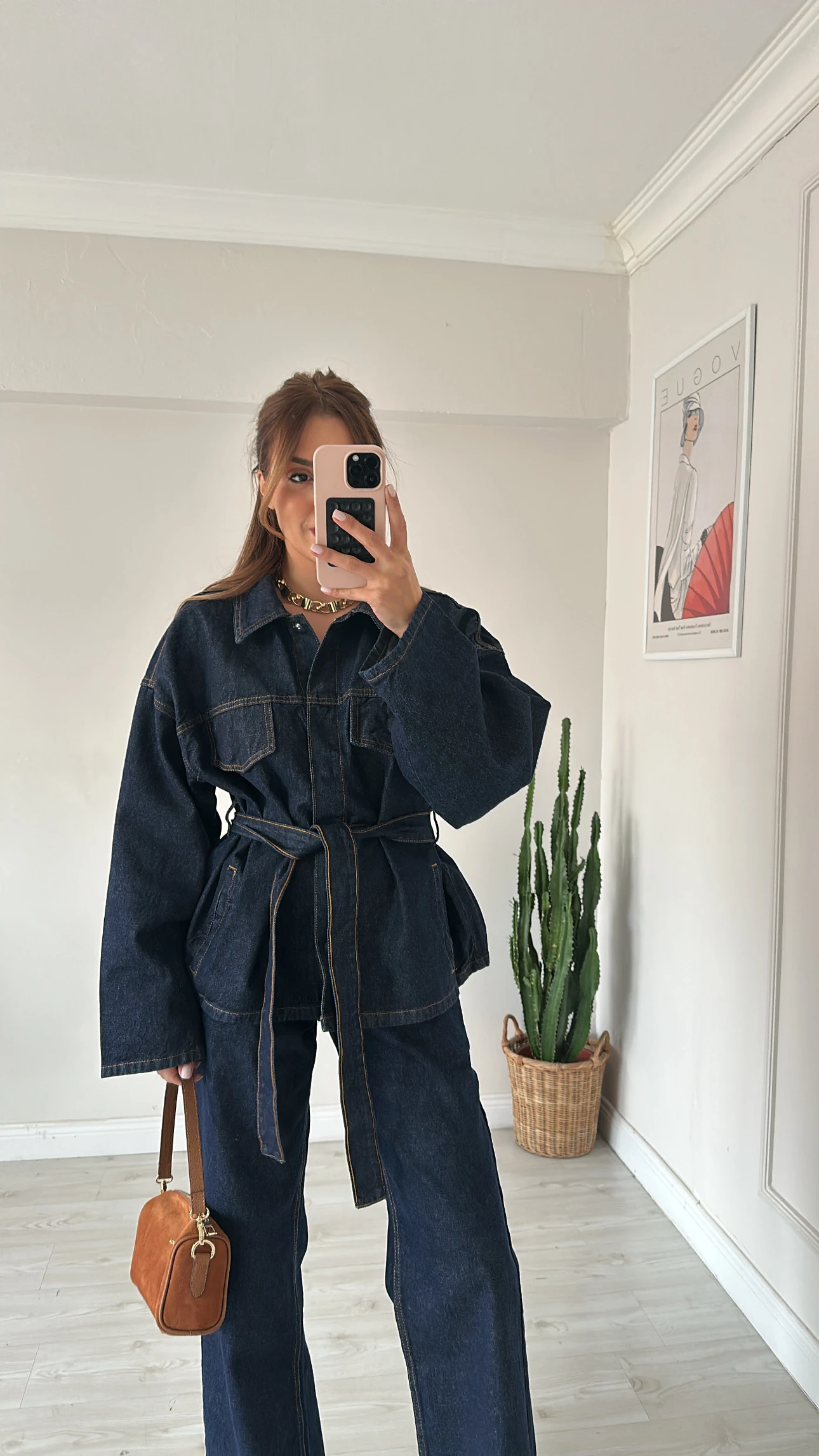 Oversıze Ceketli Denim Takım