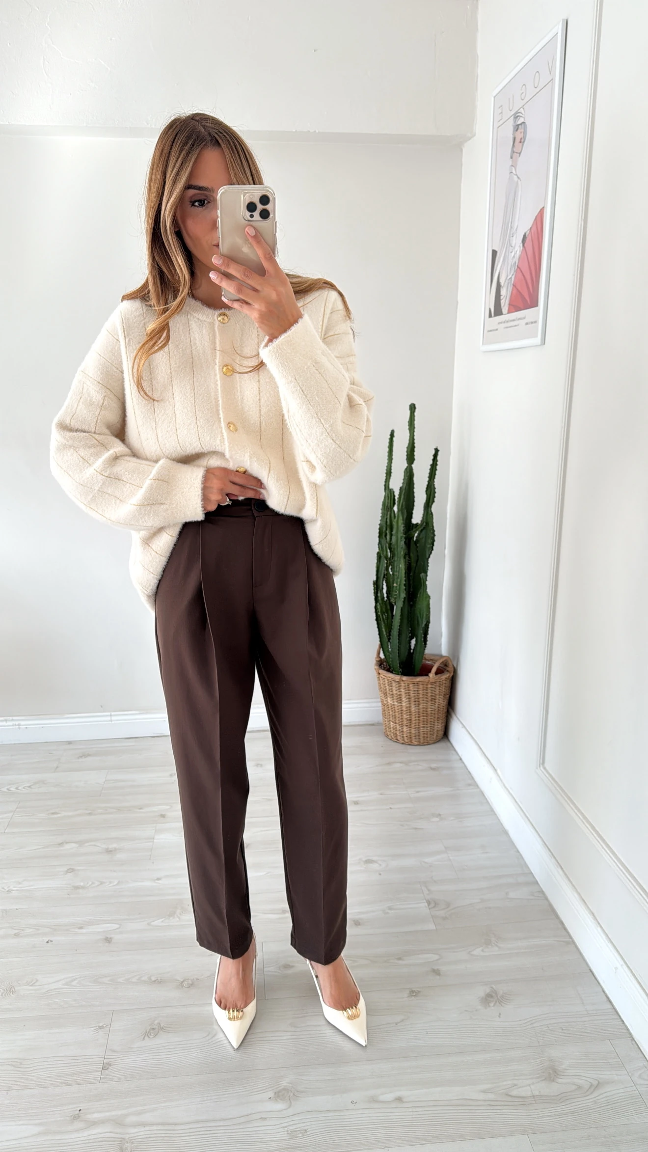 Havuç Model Kumaş Pantolon Kahve