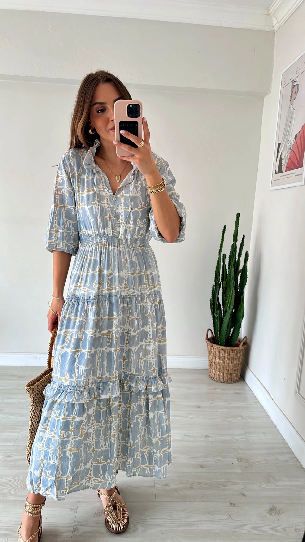 Uzun Kol Maxi Elbise