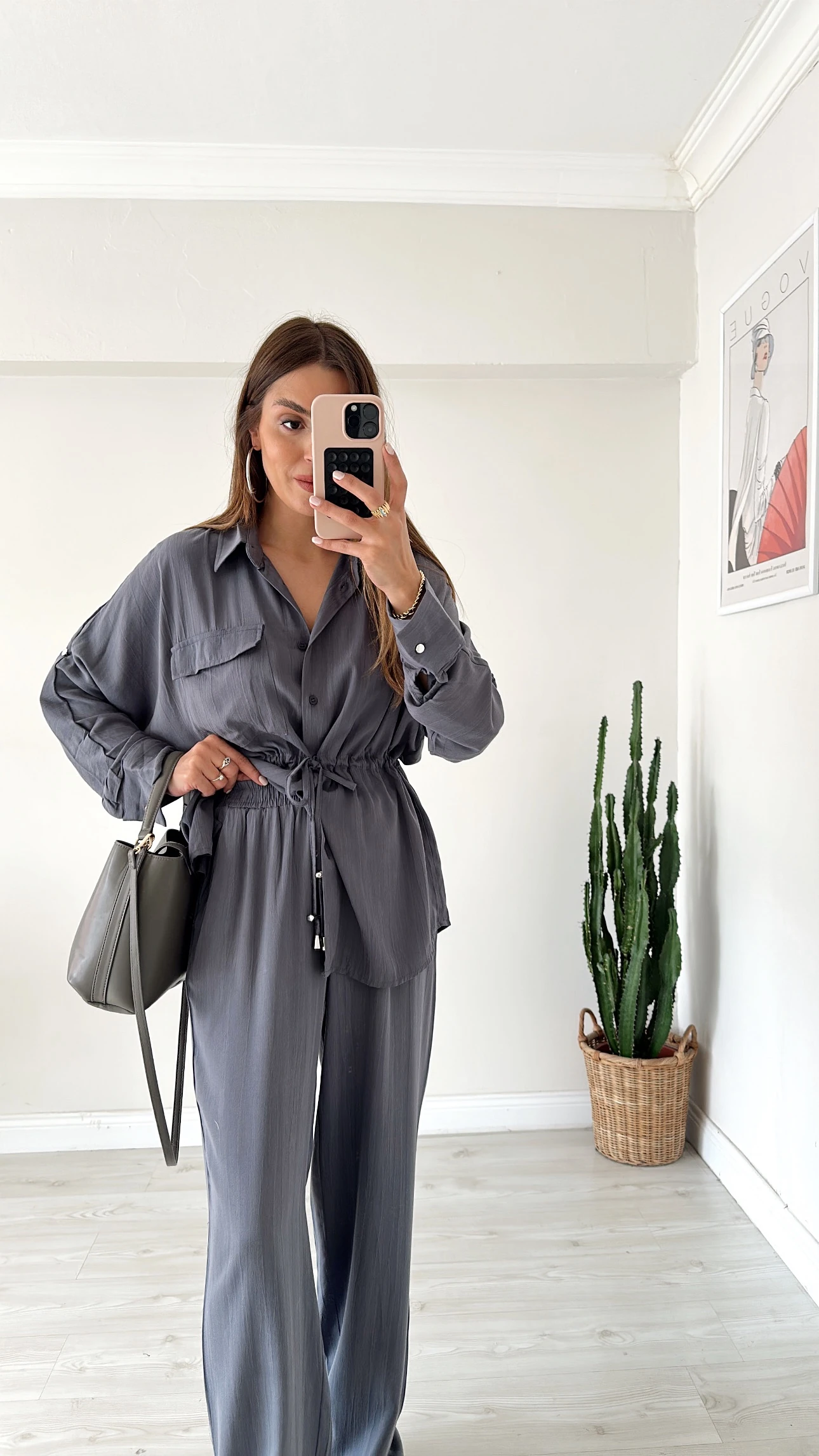 Beli Bağlamalı Takım Füme