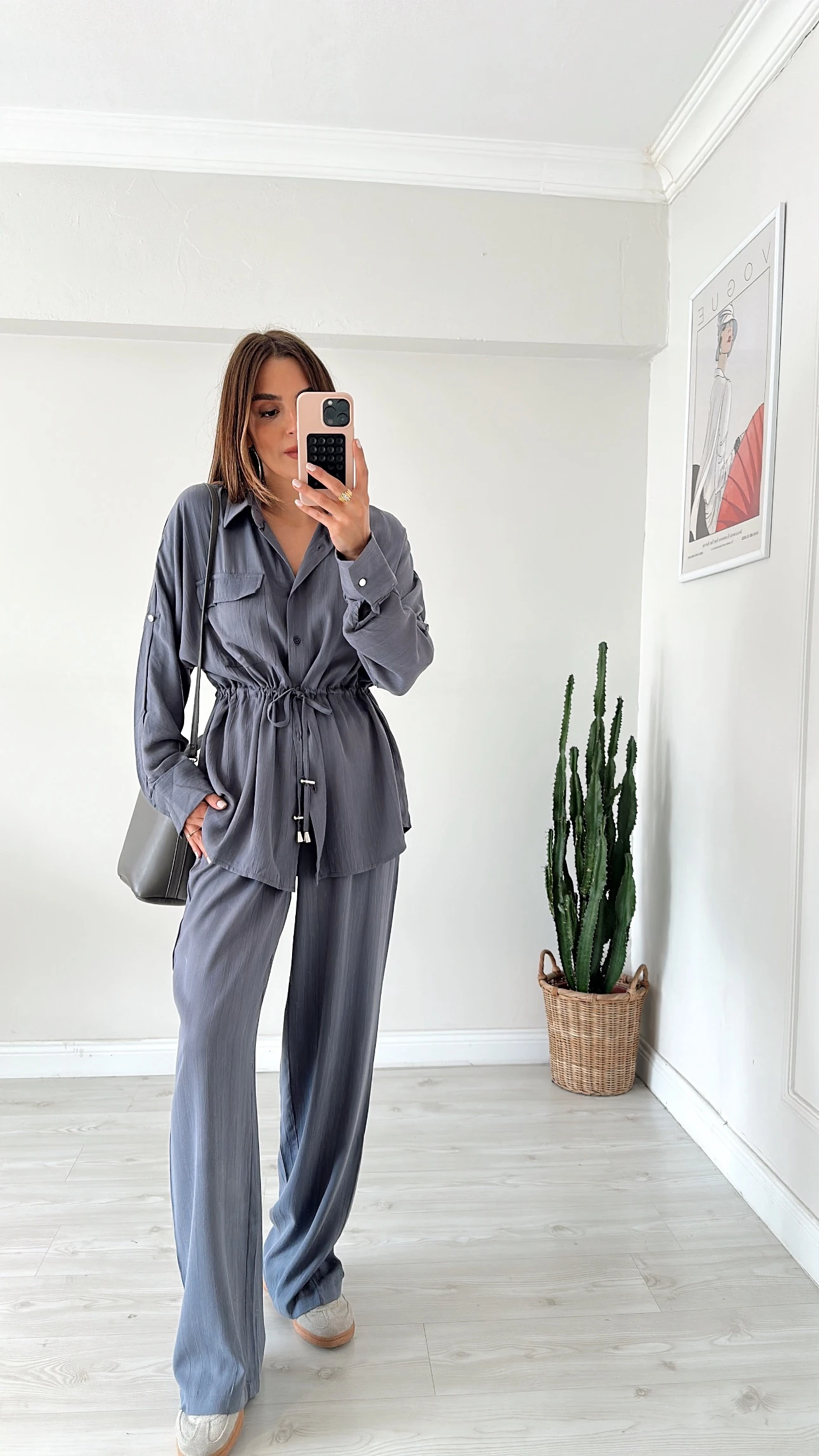 Beli Bağlamalı Takım Füme