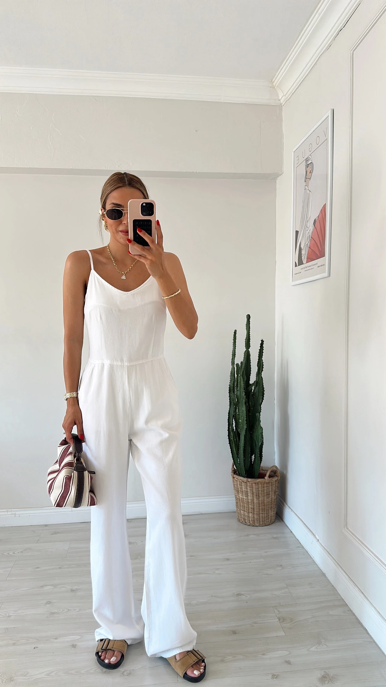 Askılı Tulum Beyaz