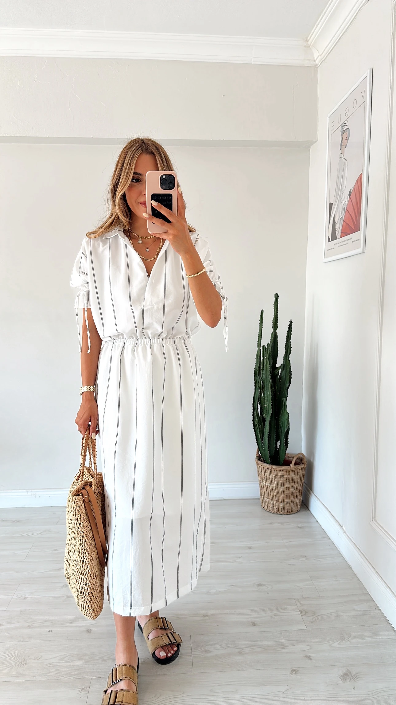 Beli Lastikli Midi Elbise