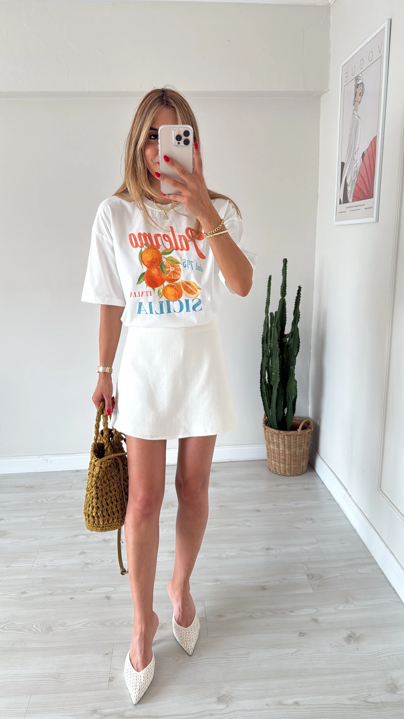 Keten Şort Etek Ekru