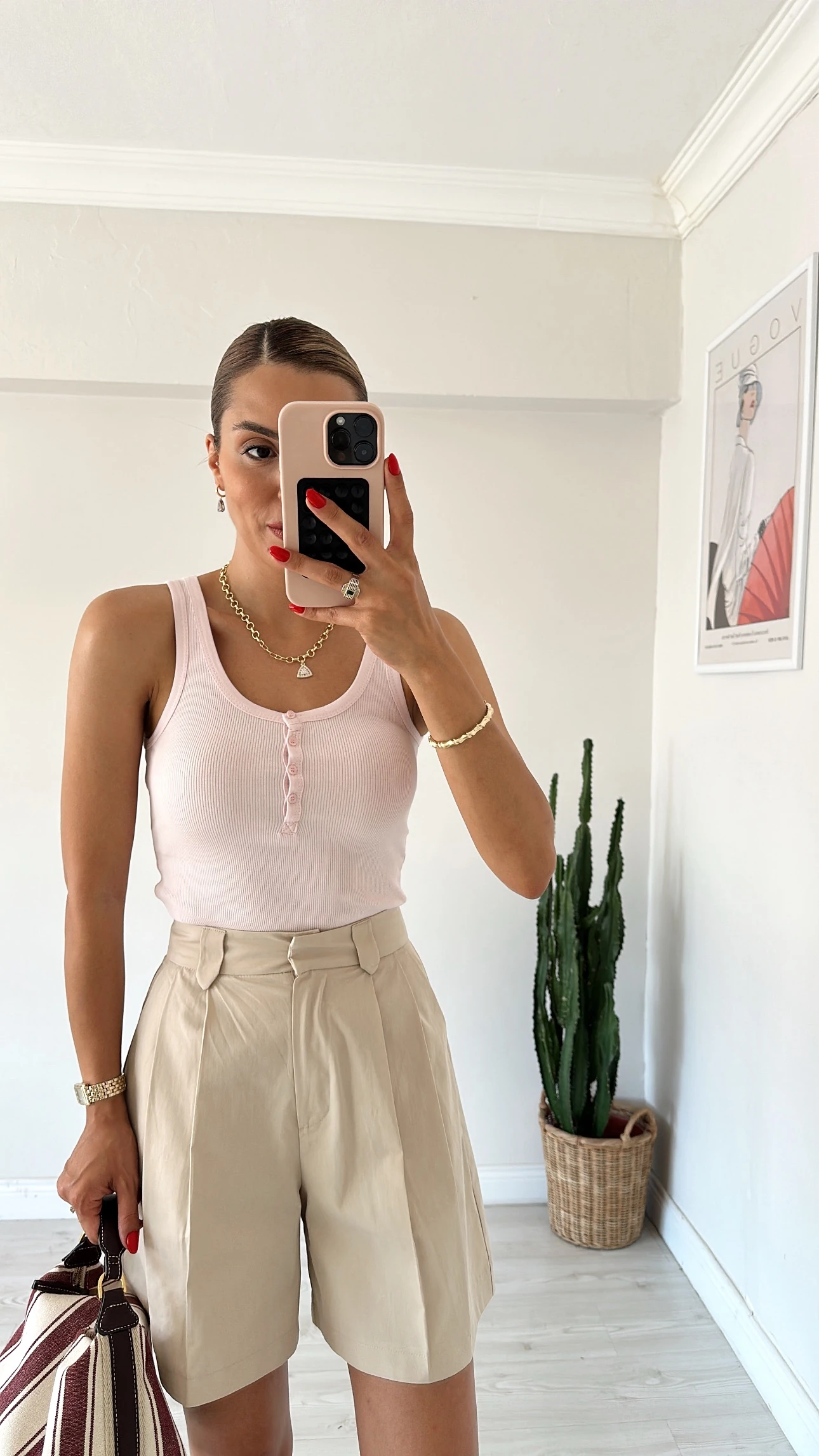 Düğmeli Fitilli Body Açık Pembe