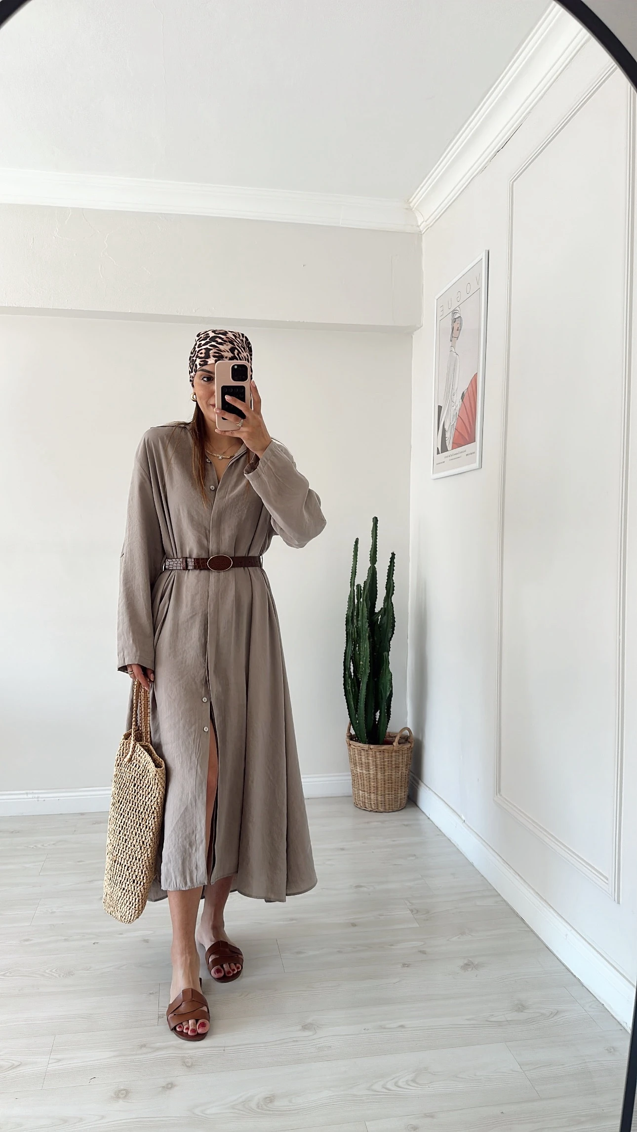 Gömlek Elbise Vizon