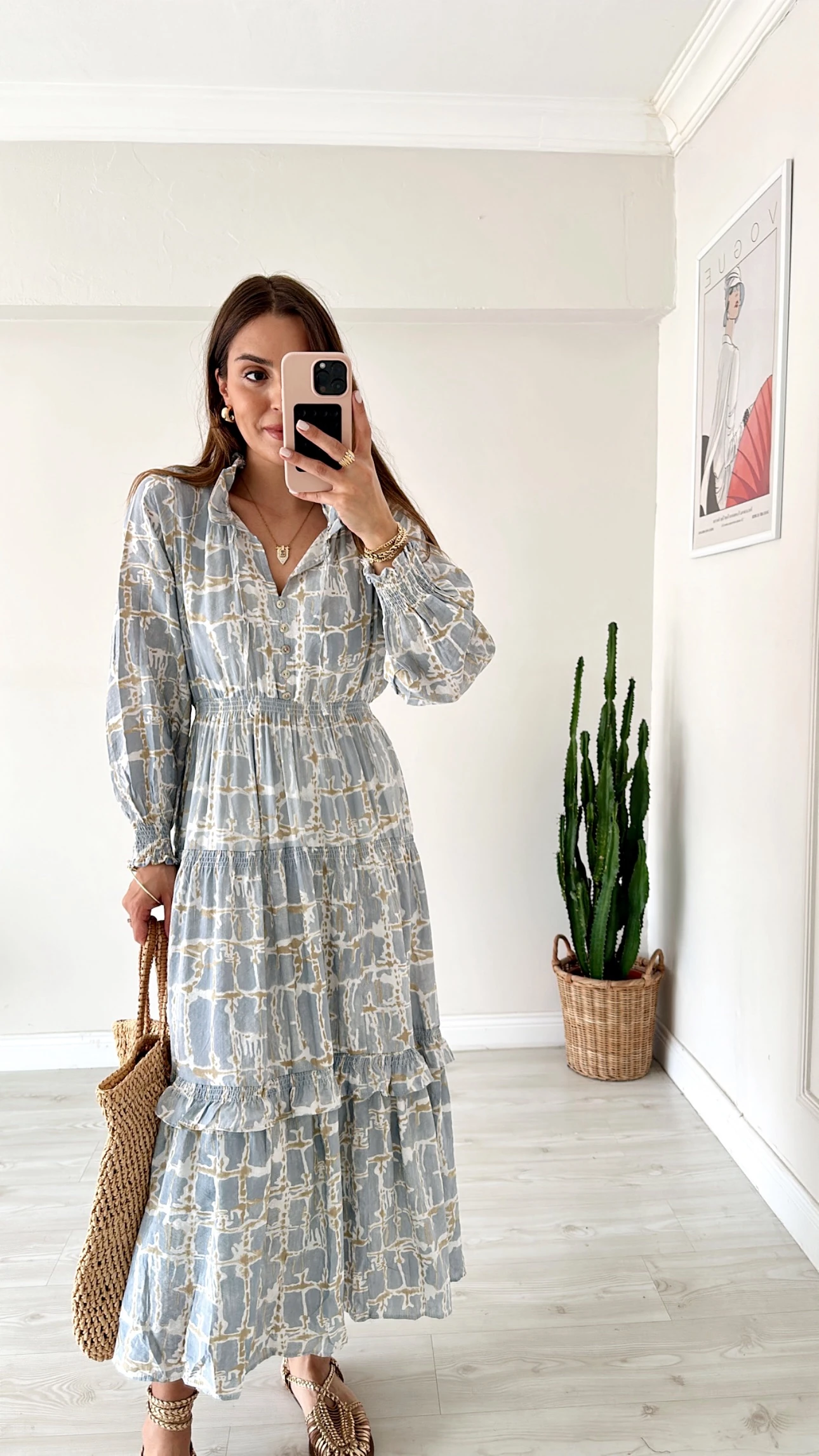 Uzun Kol Maxi Elbise