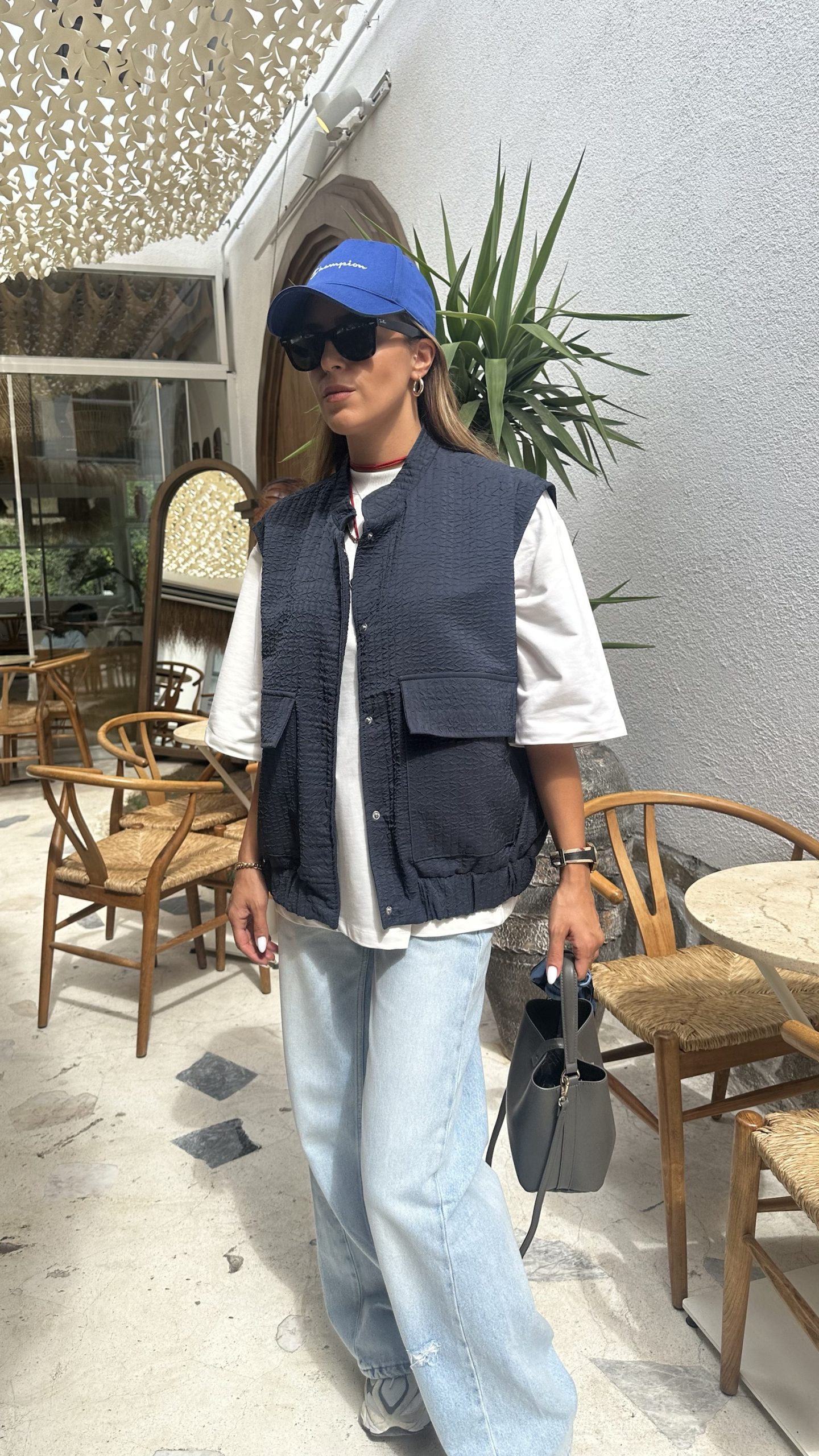 Kapitone Yelek Lacivert