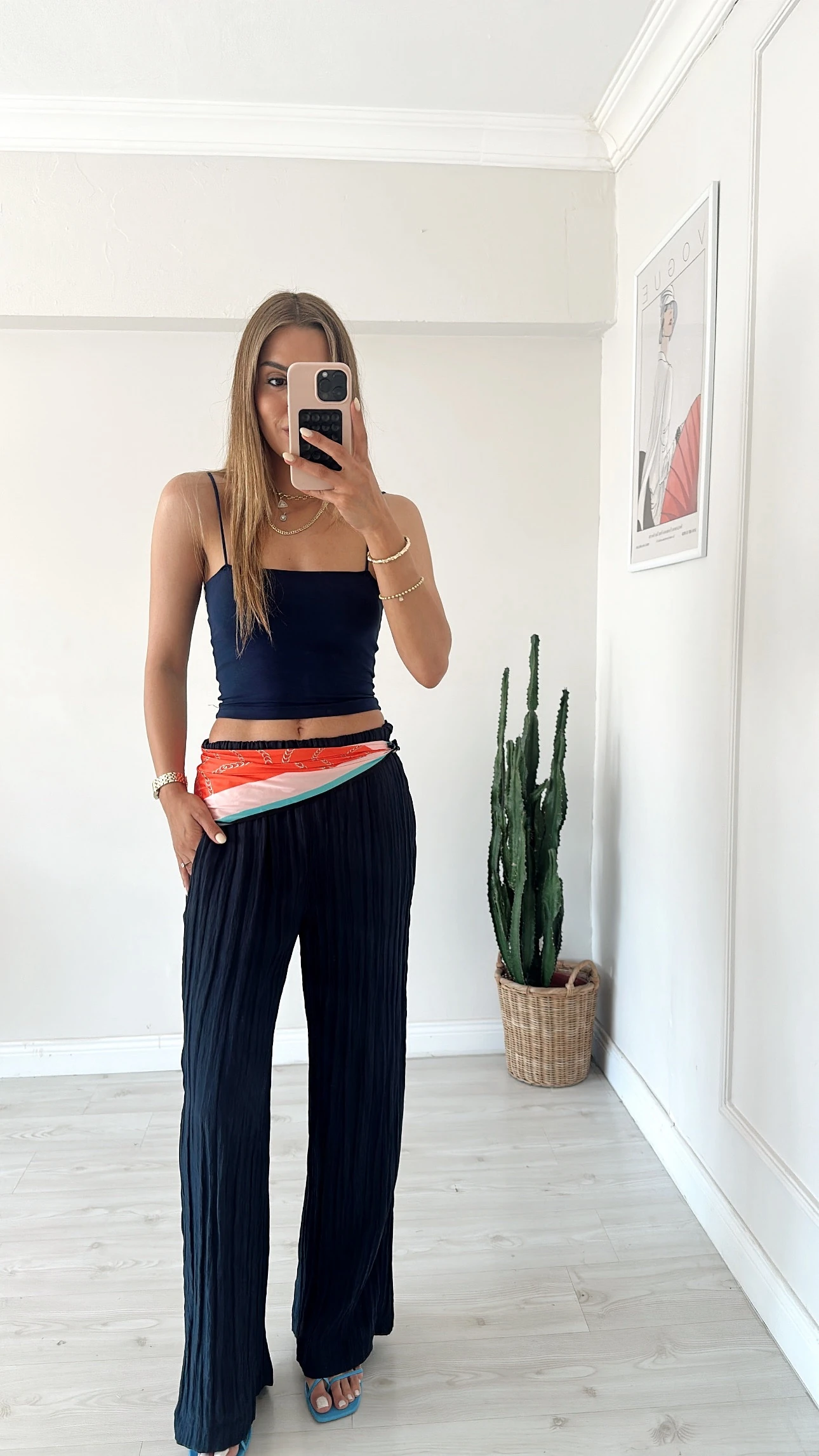 Kırışık Kumaş Relax Pantolon