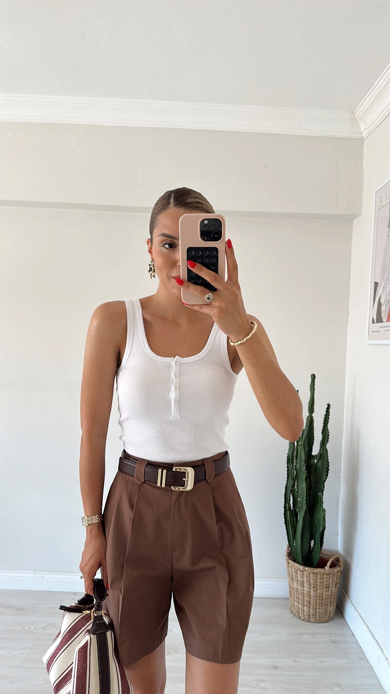 Düğmeli Fitilli Body Beyaz