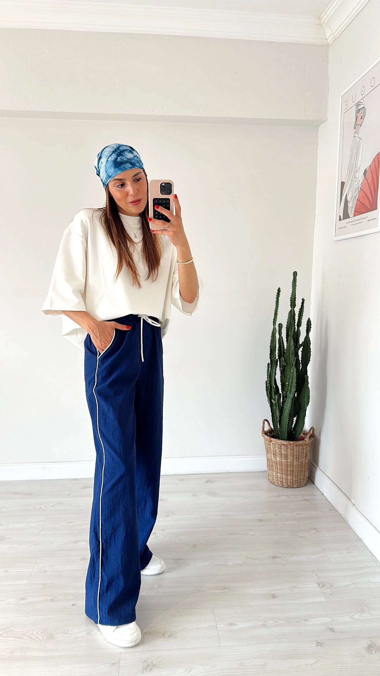 Beli Bağlamalı Paraşüt Pantolon Lacivert