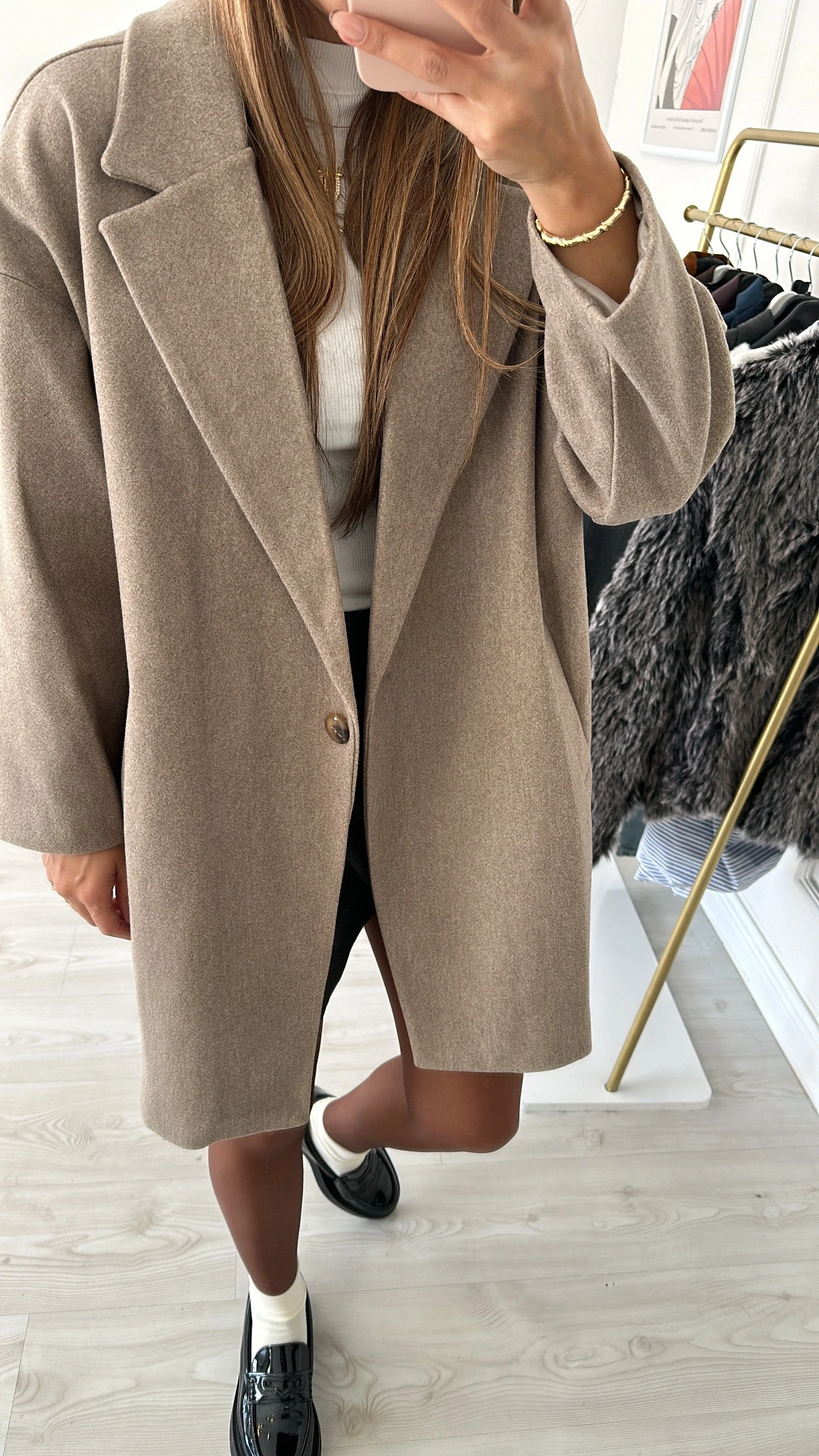 Tek Düğmeli İnce Kaban