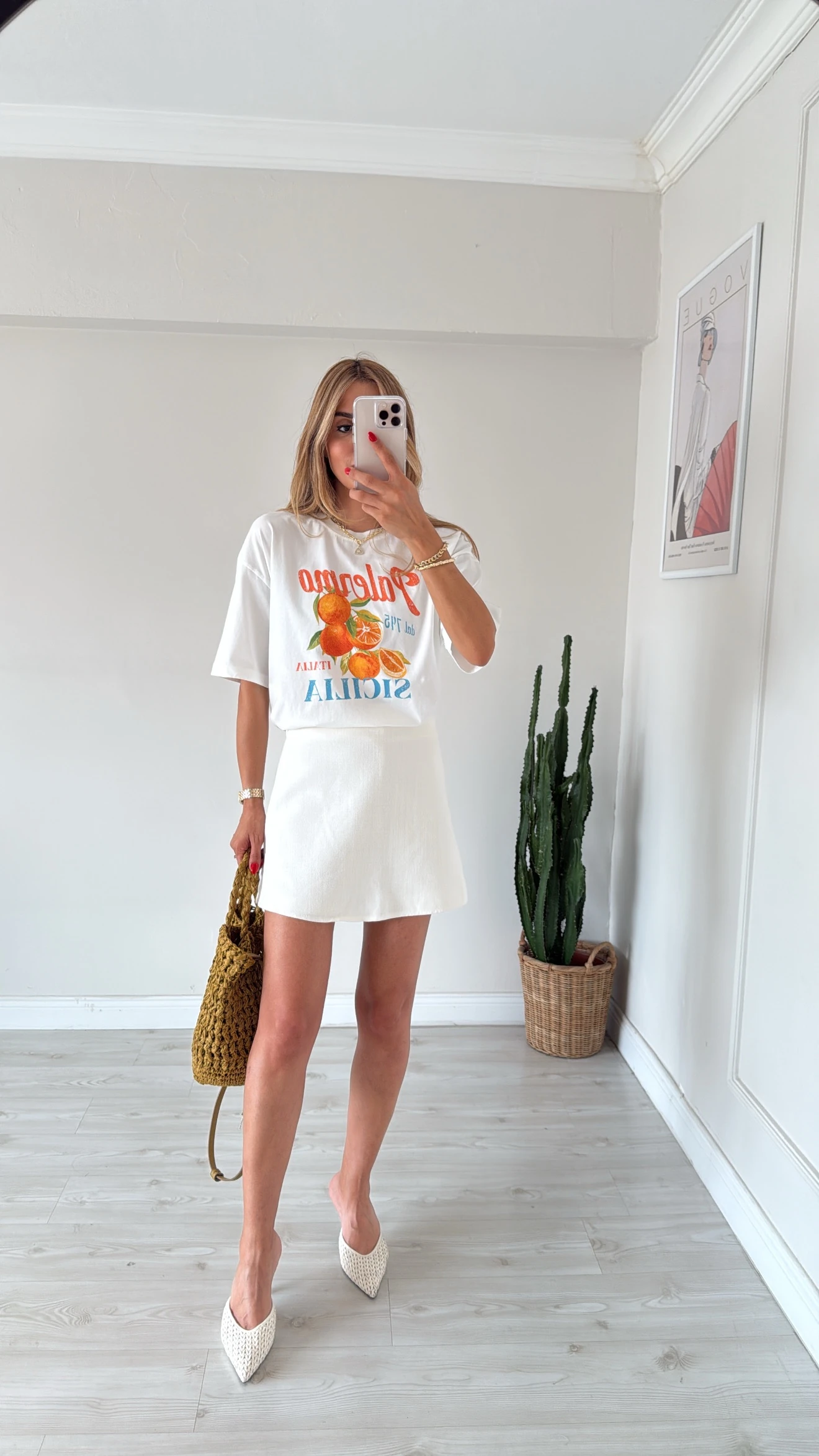 Keten Şort Etek Ekru