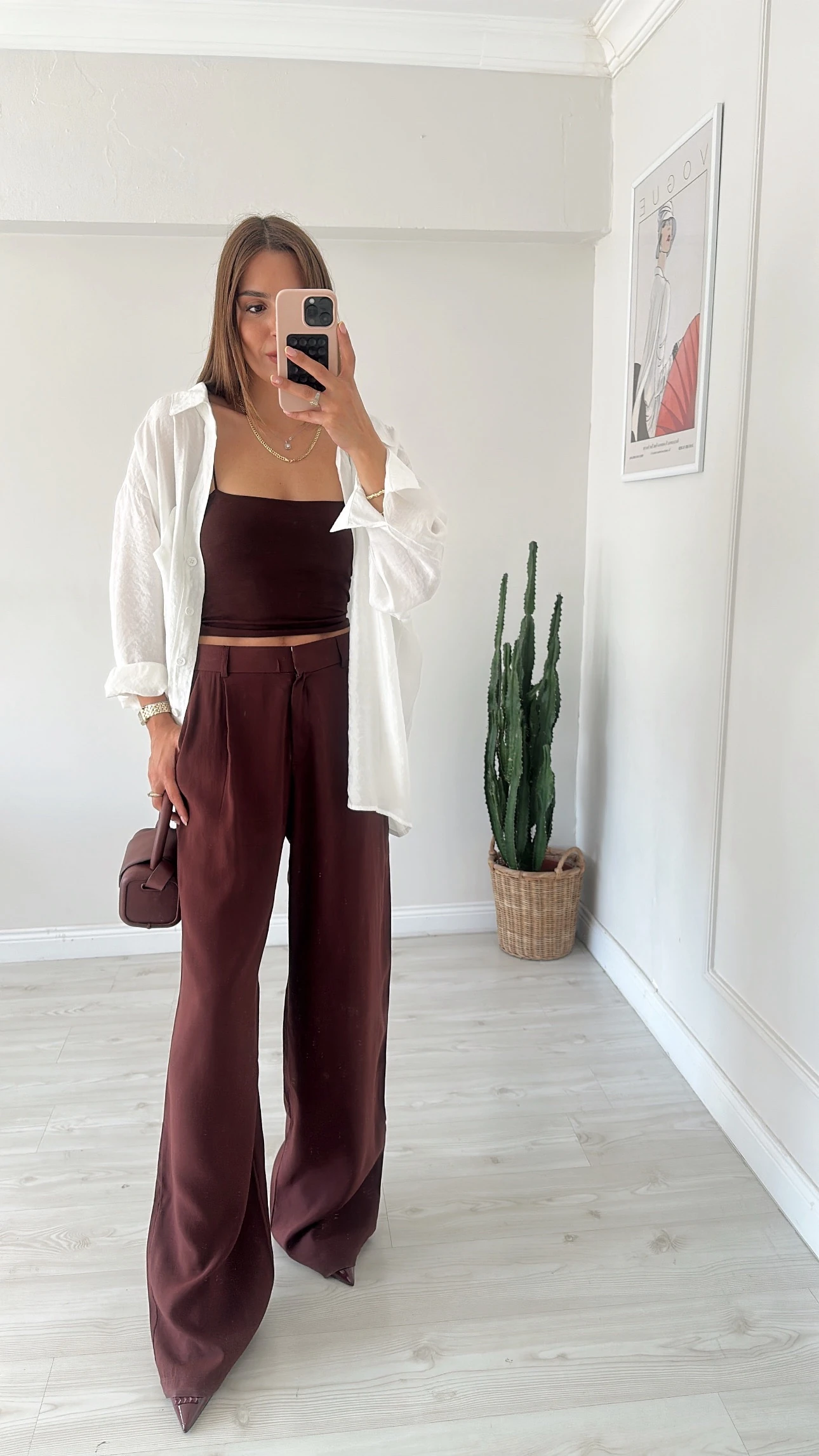 Koyu Kahve Palazzo Pantolon