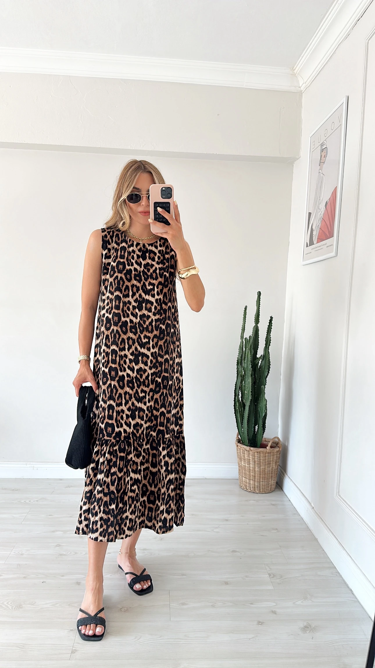 Midi Boy Leopar Elbise