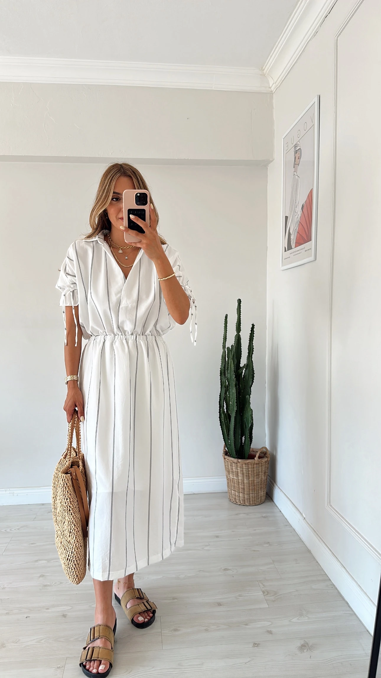 Beli Lastikli Midi Elbise