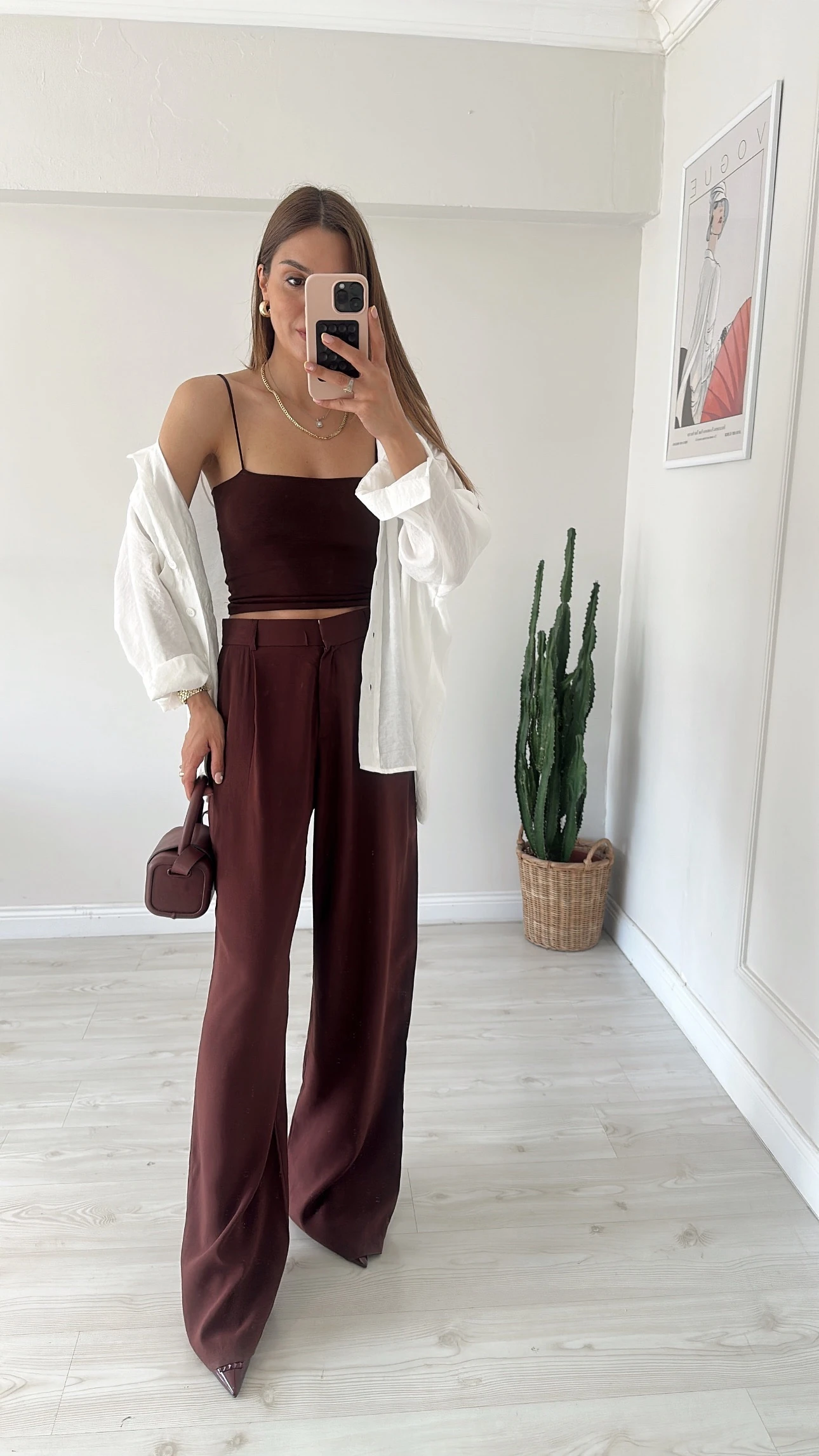 Koyu Kahve Palazzo Pantolon