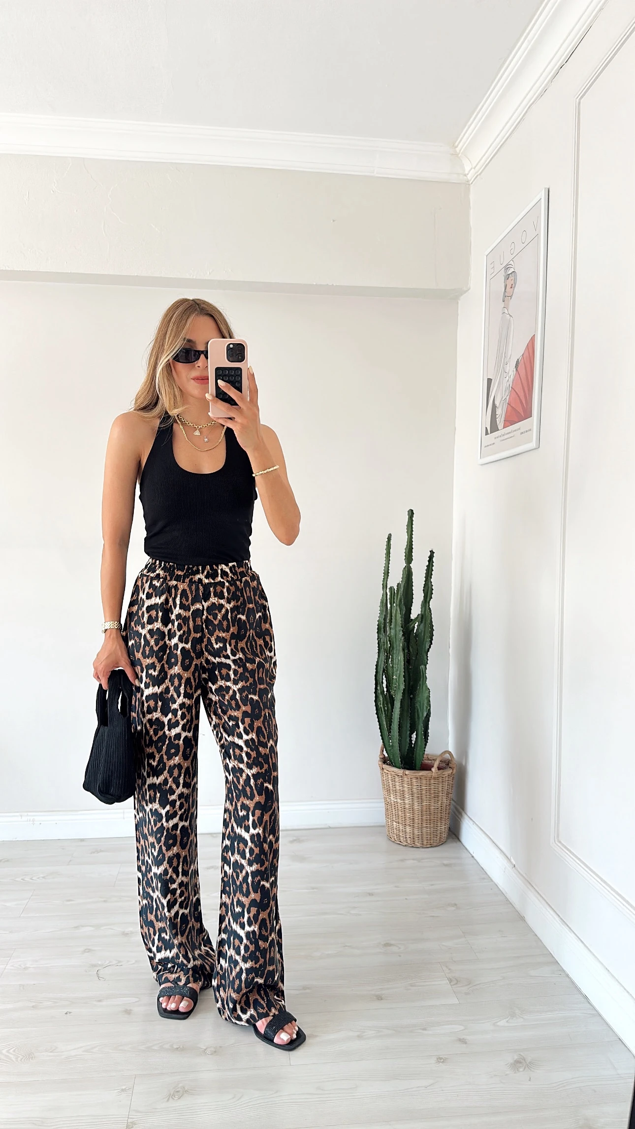 Beli Lastikli Leopar Pantolon