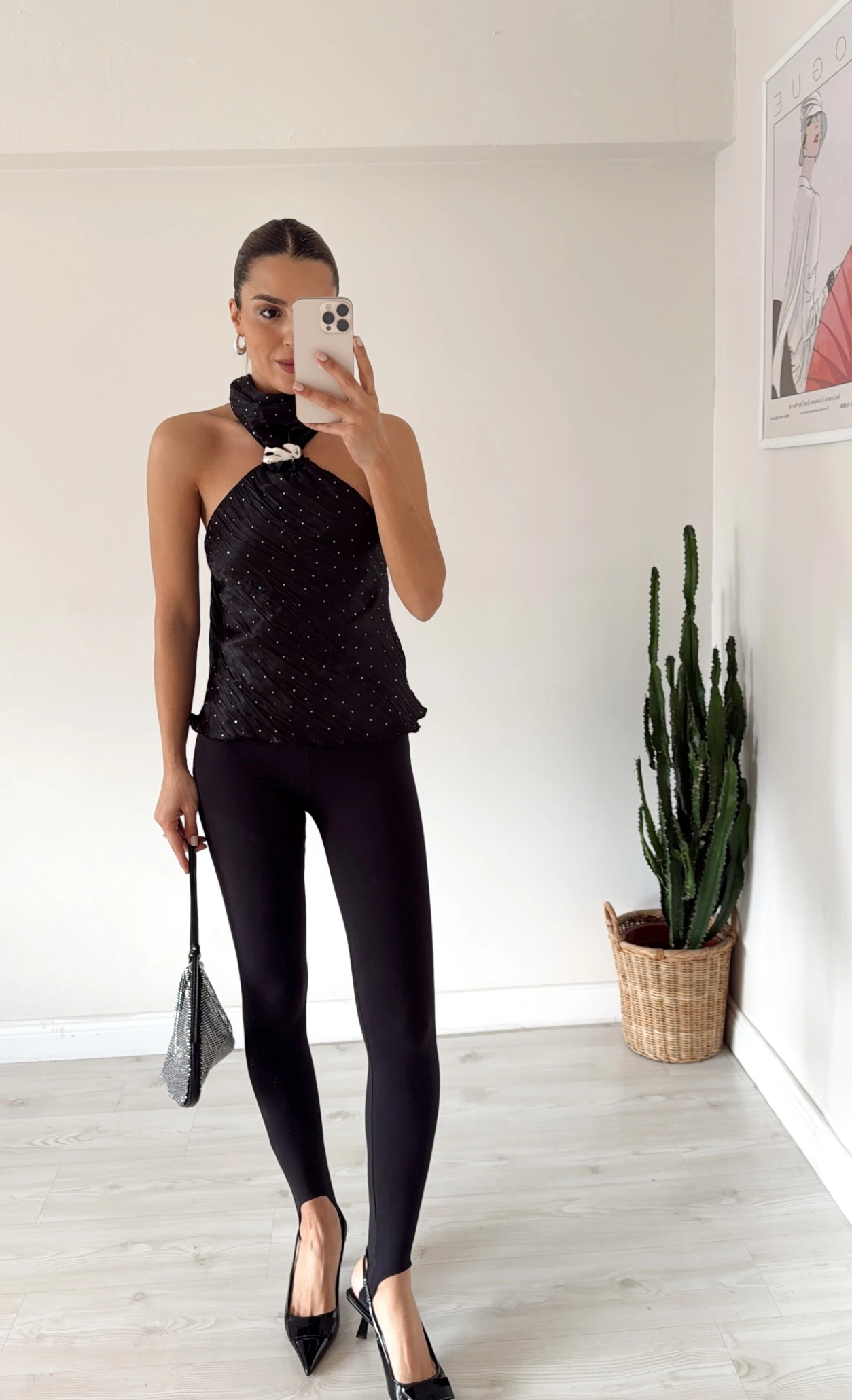 Taşlı Sırt Dekolteli Bluz